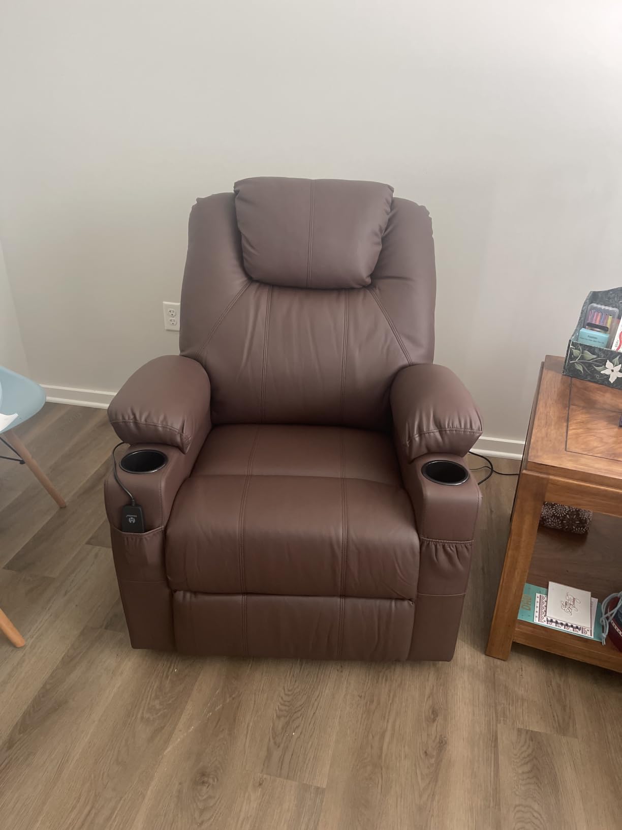 MCombo Power Lift Recliner Chair for Elderly 7040(Medium, Light Brown) customer photo 2