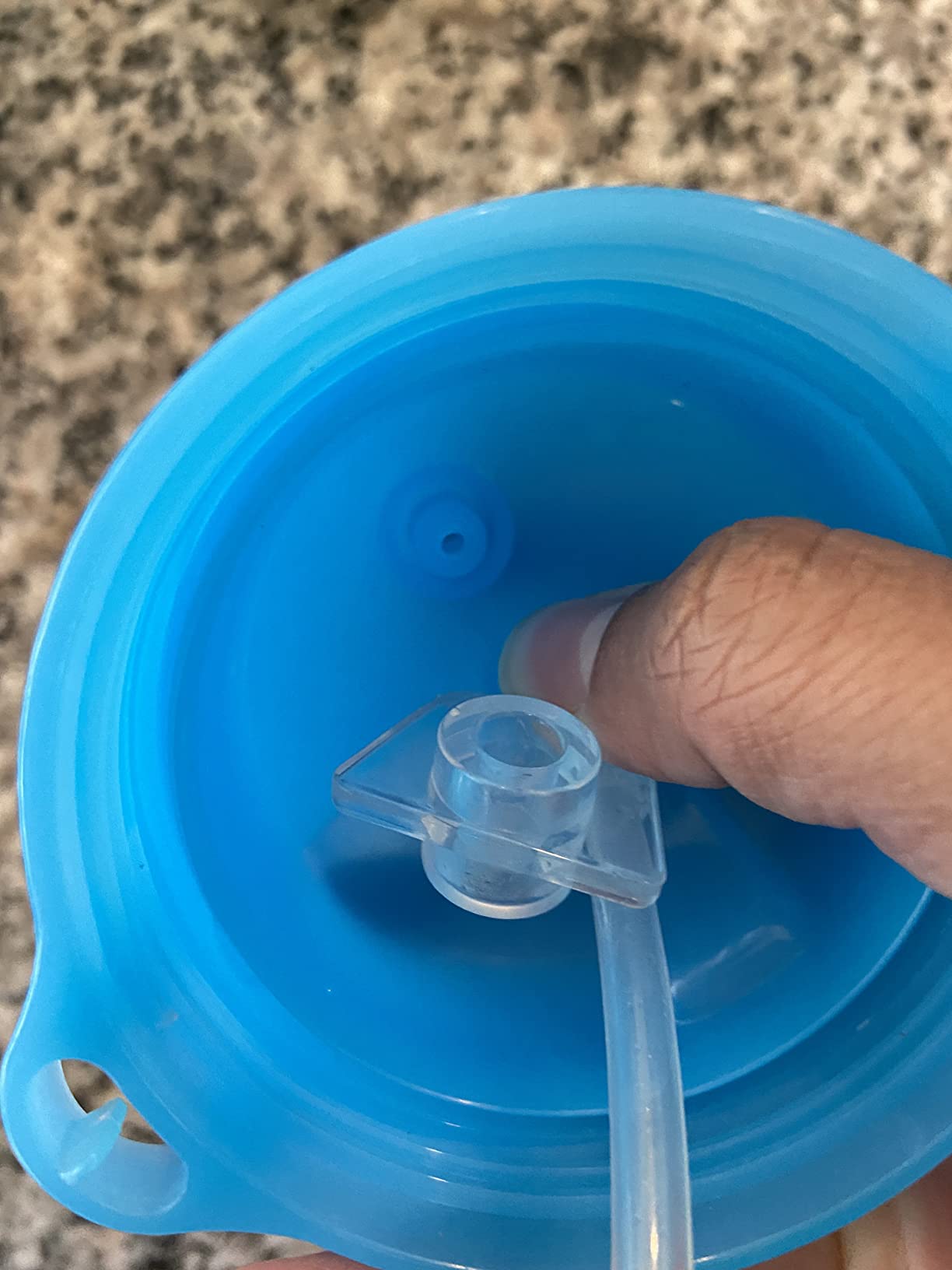 Munchkin Any Angle Weighted Toddler Straw Cups, 10 Ounce, 2 Pack, Blue/Green customer photo 2