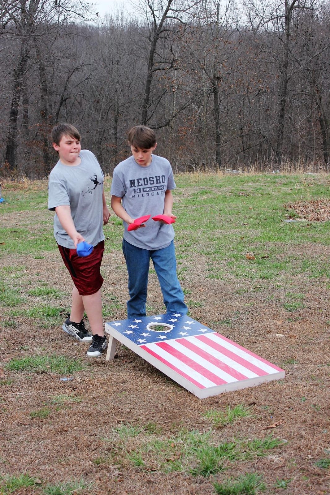 GoSports 4 x 2 ft Flag Series Wood Cornhole Sets – American Flag or State Flags – Includes 2 Regulation Size Boards, 8 Bean Bags, Carrying Case and Rules customer photo 1