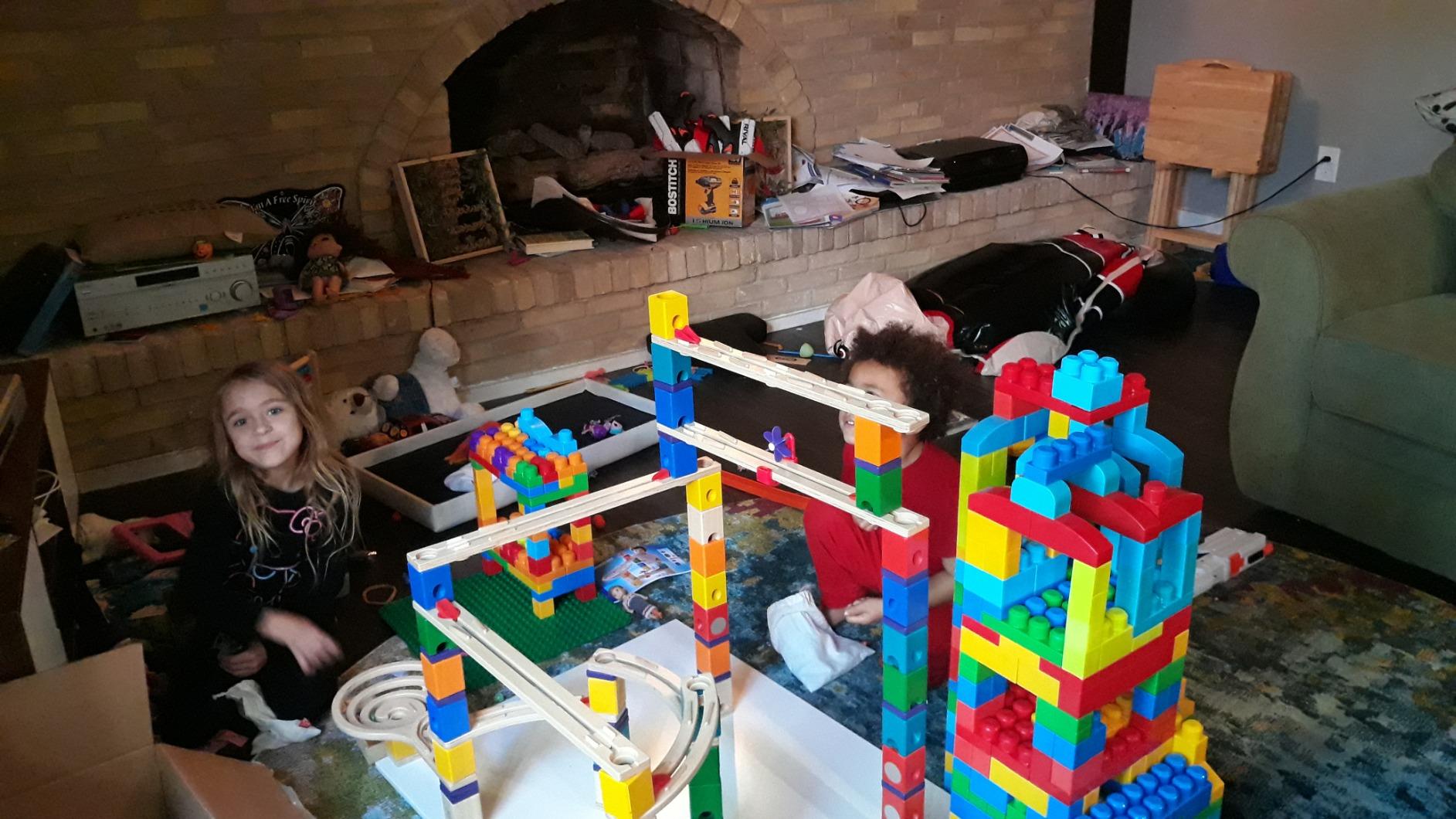 Hape Quadrilla Race to Finish Wooden Blocks with Marble Run Play customer photo 1