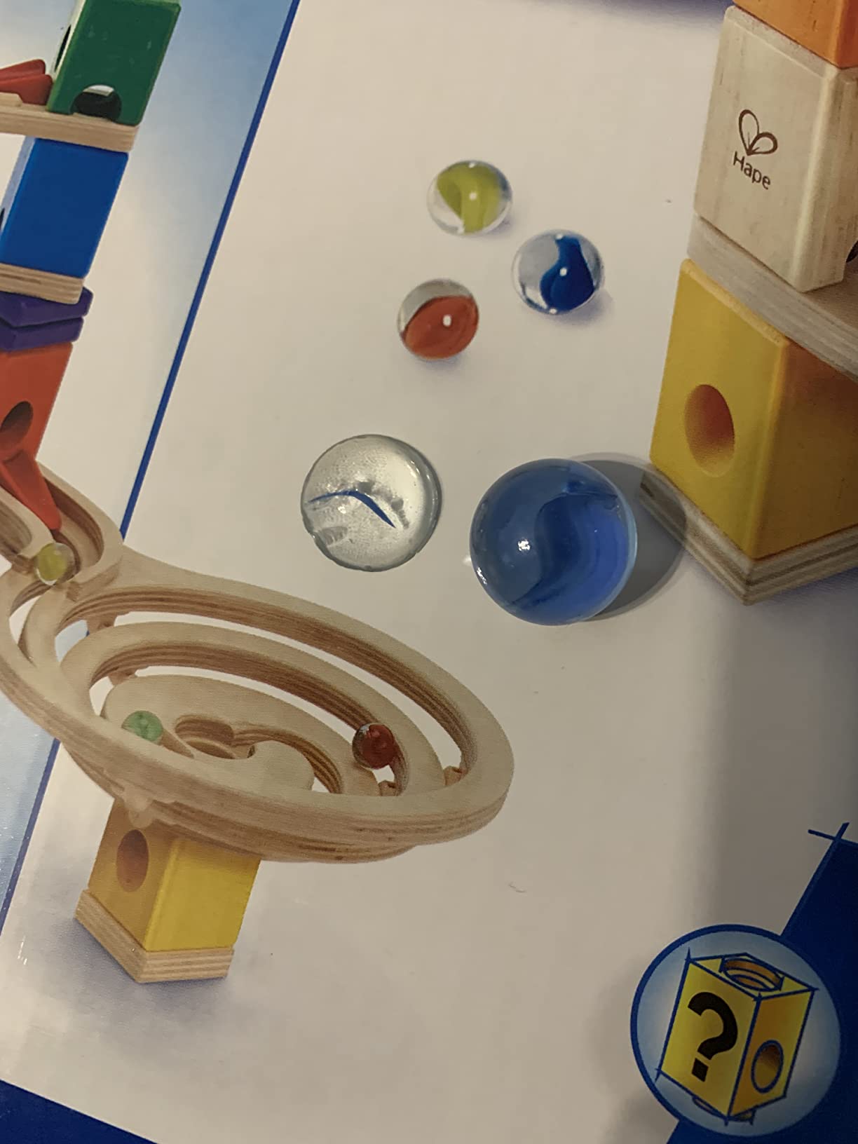 Hape Quadrilla Race to Finish Wooden Blocks with Marble Run Play customer photo 2