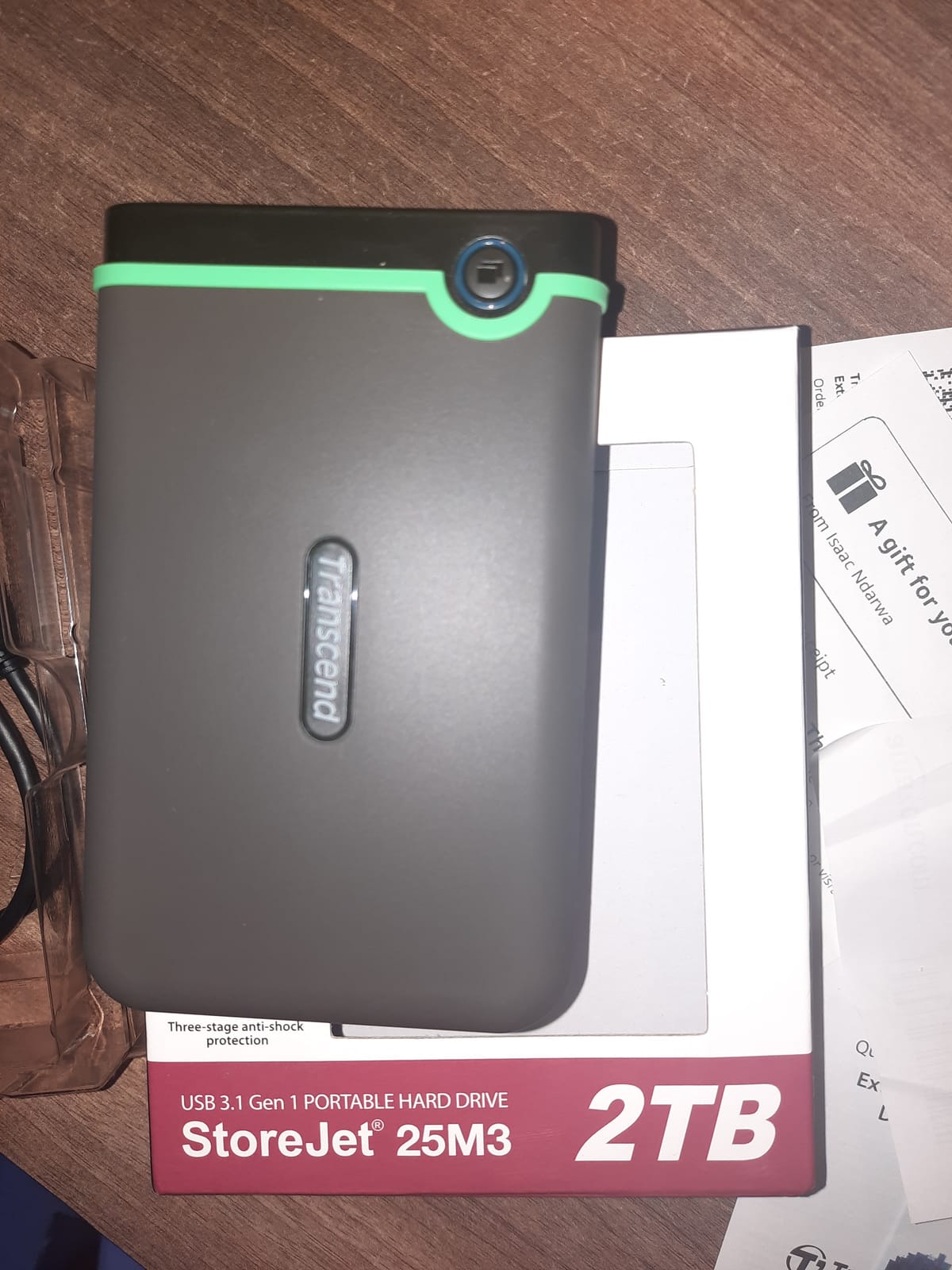 Transcend 2TB StoreJet 25M3 Rugged Portable HDD, One Touch Backup customer photo 1