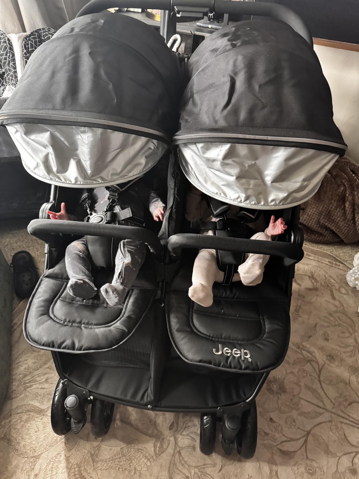 Jeep Destination Ultralight Side x Side Double Stroller, Midnight customer photo 1