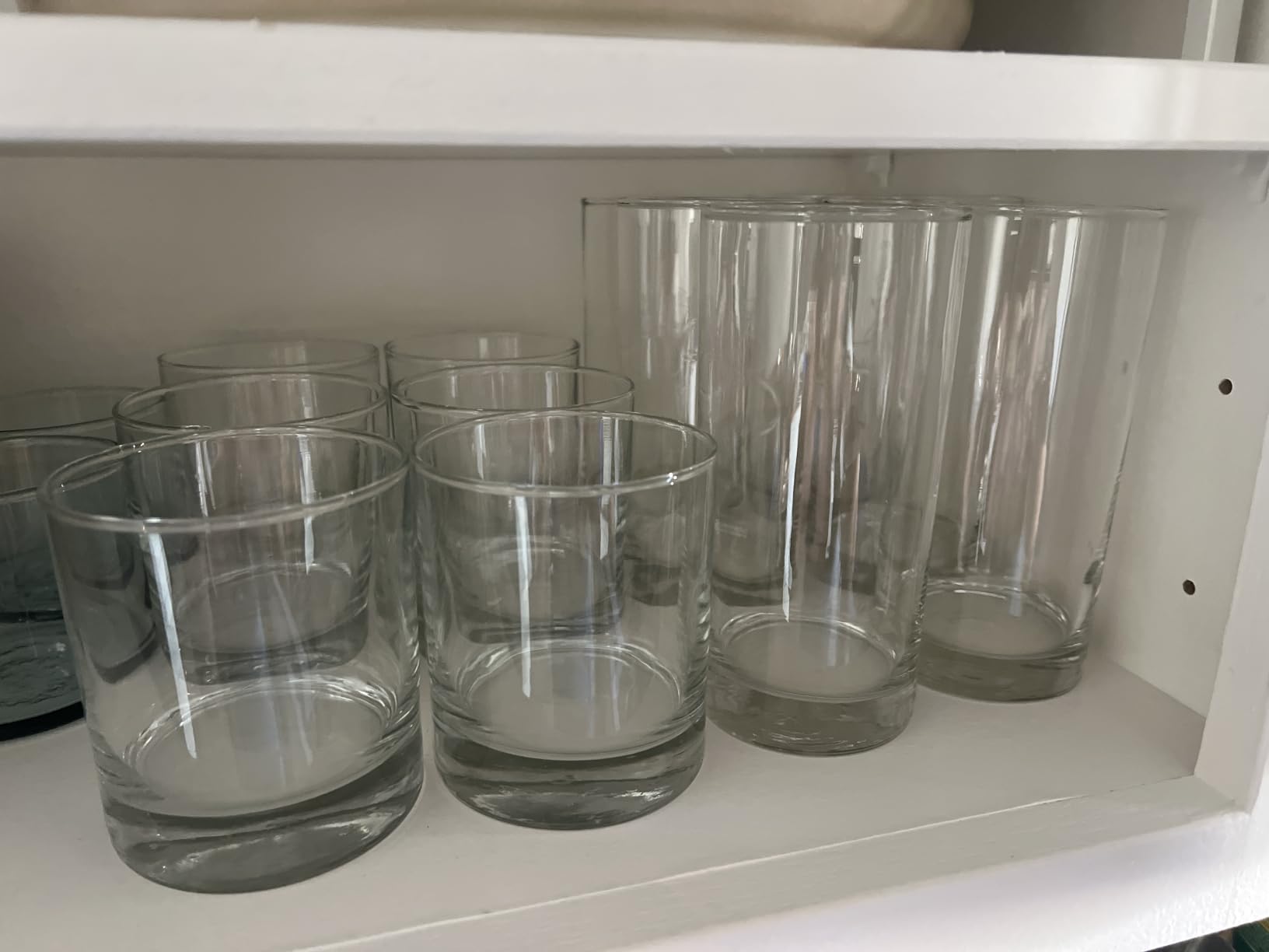 Libbey Blue Ribbon Tumbler & Rocks Drinking Glasses Set of 16, Dimpled Cups customer photo 2