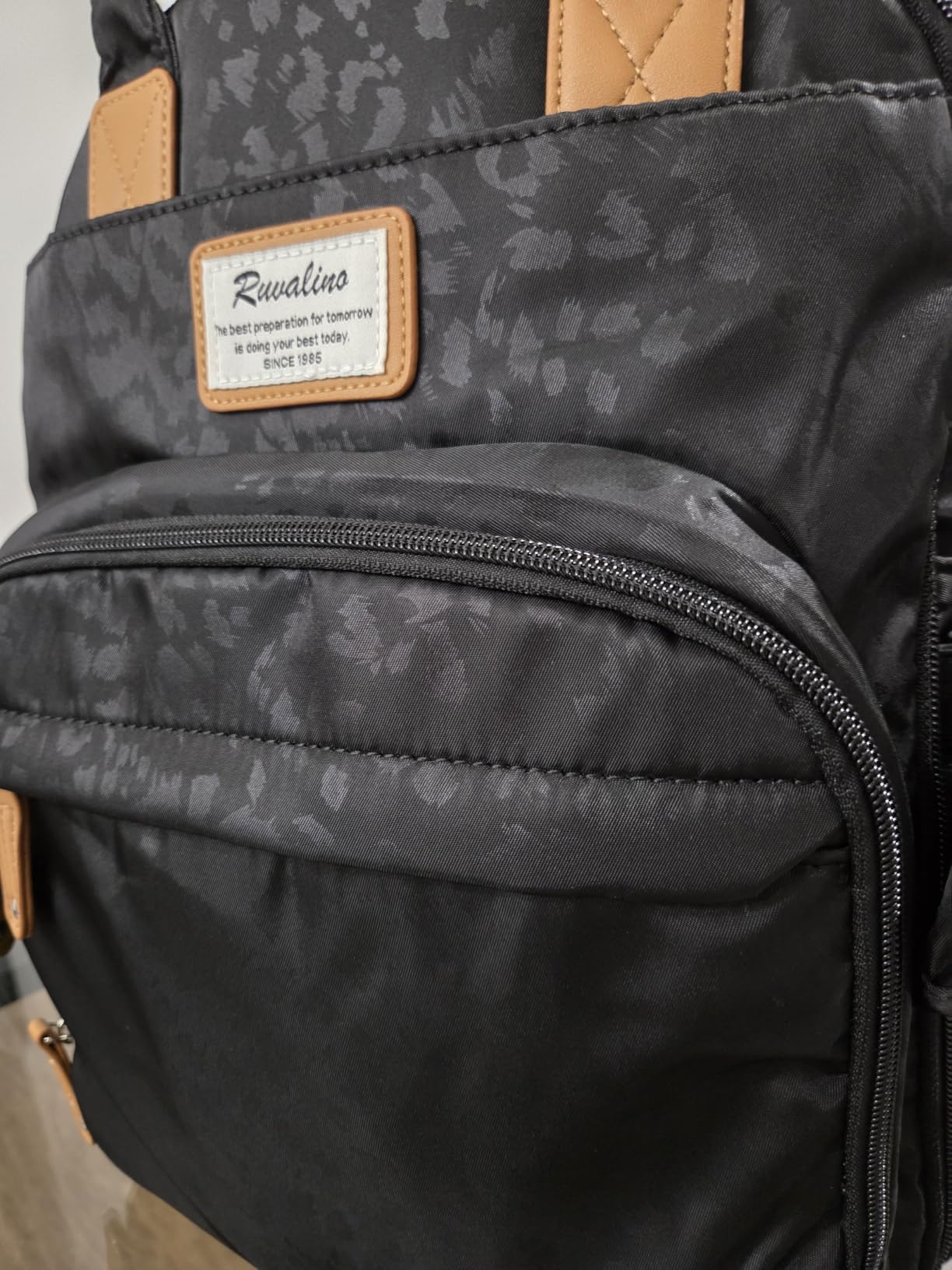 RUVALINO Diaper Bag Backpack-Multifunction Travel Baby Diaper Bag with Changing Pad, Insulated Bottle Holders & Pacifier Case, Large Capacity, Waterproof, Gray customer photo 1