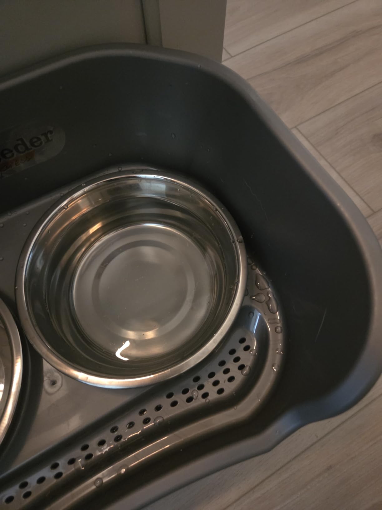 Neater Feeder Express Mess Proof Dog Bowls Elevated for Medium to Large Sized Breed, No Spill Raised Dog Food Bowl Stand, Stainless Steel Food and Water Bowl Set, Pet Dish Feeding Station, Grey customer photo 1