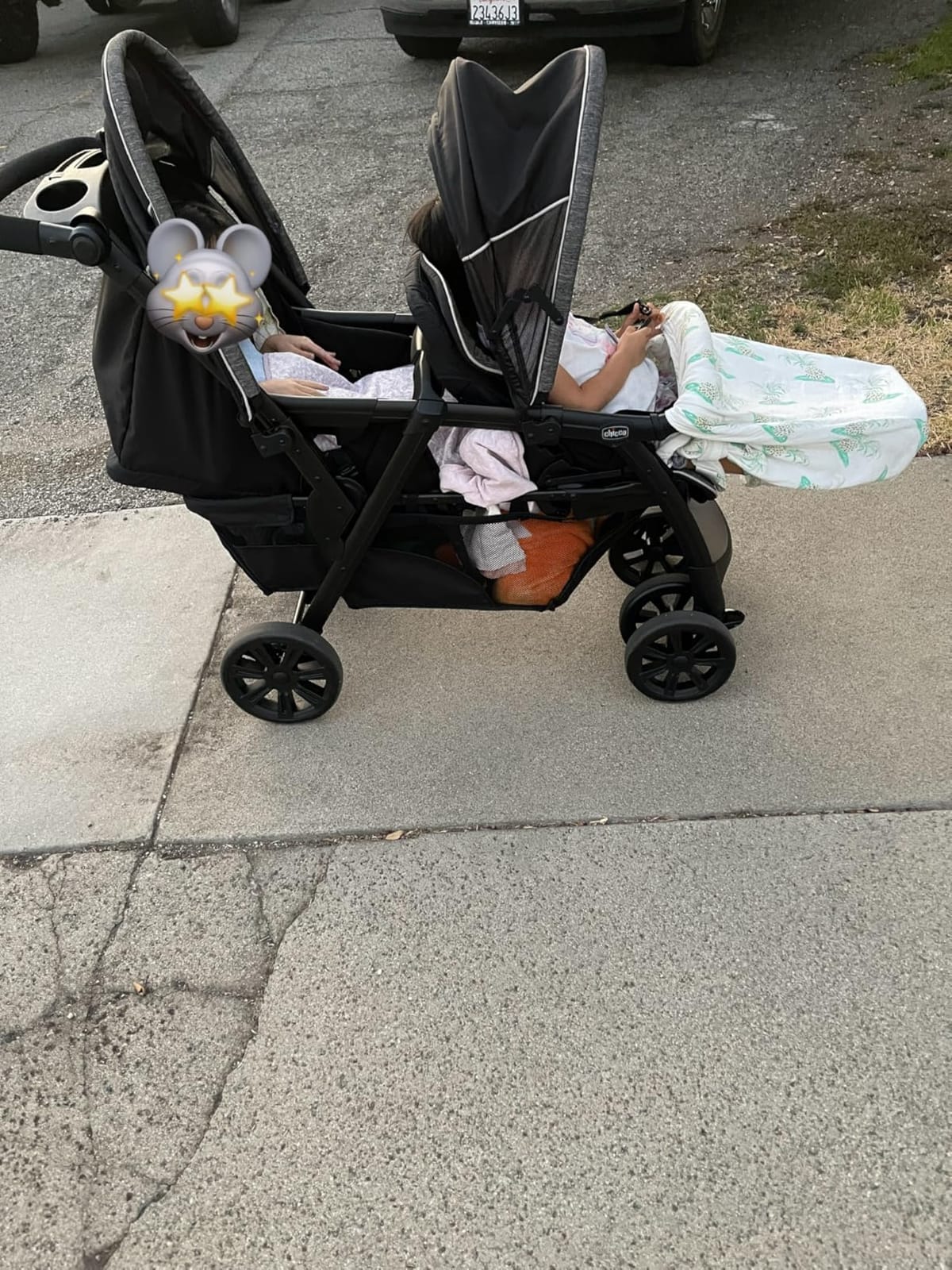 Chicco Cortina Together Double Stroller, 2-Seat, Foldable | Minerale/Black customer photo 2