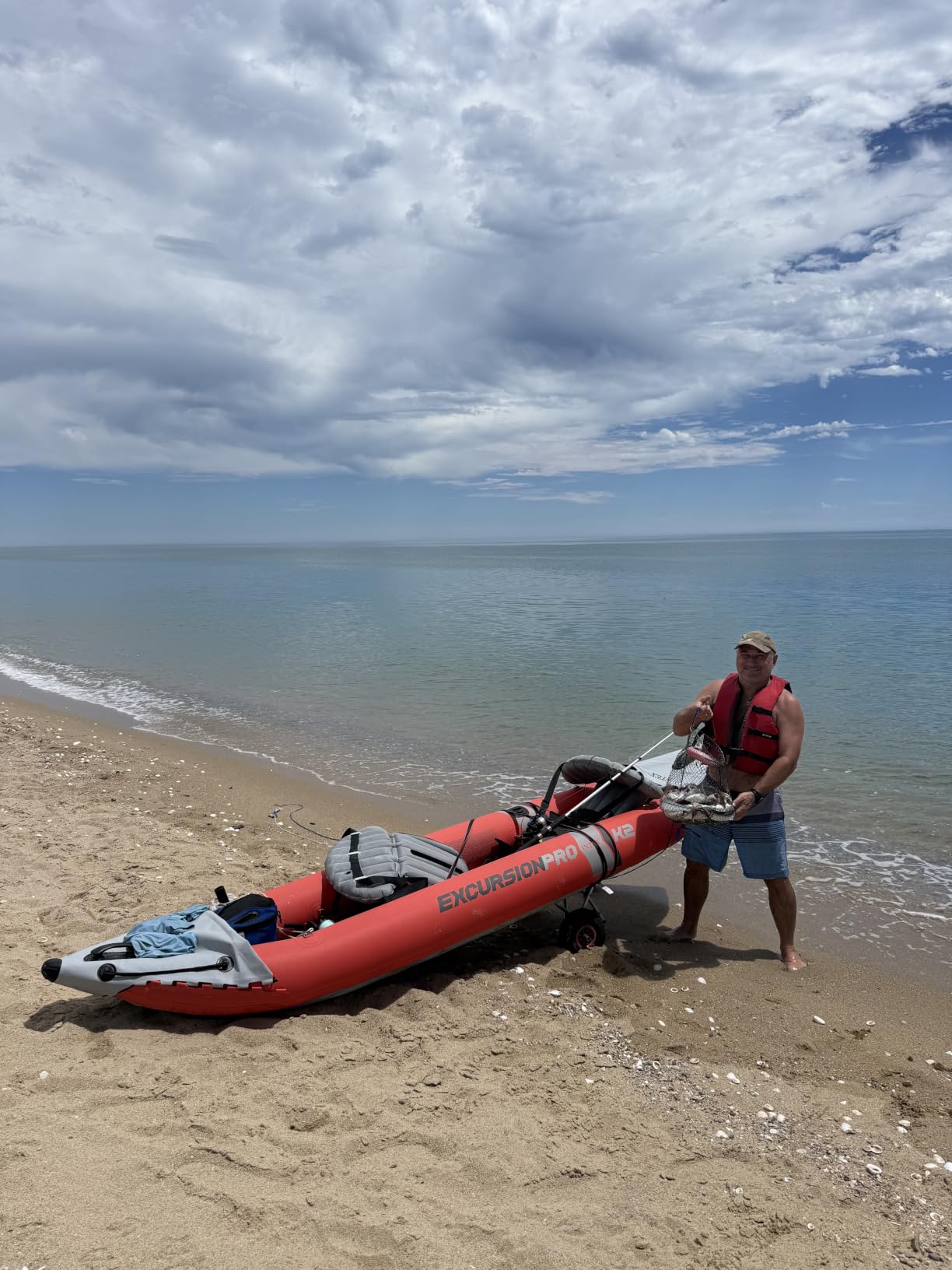 INTEX Excursion Pro K2 Inflatable Kayak 2-Person Set with Paddles & Pump | 68309EP - Portable Sit-on Tandem Kayak with Removable Skegs and Two Dry Bags for Gear, 12ft 9in x 3ft customer photo 1