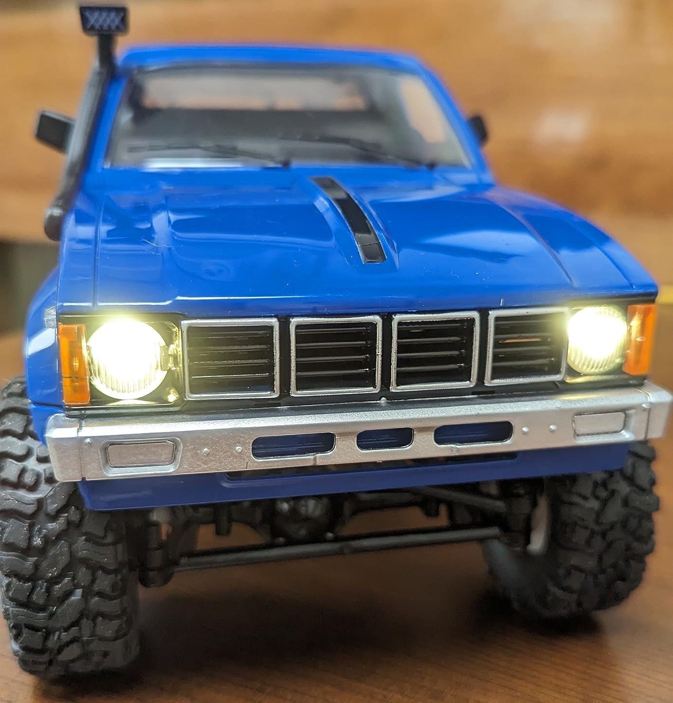 RC Rock Crawler WPL C24 RTR 1/16 Pickup Trucks Blue with LED Lights 2.4Ghz 4x4 Off-Road RC Semi Trucks All Terrain Car, RC Crawler Remote Control Truck for Adults customer photo 1