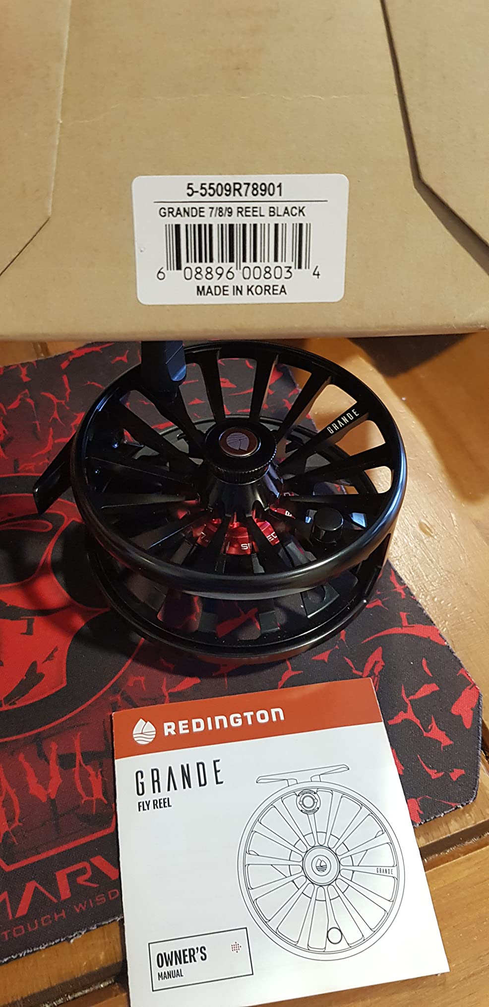 Redington Grande Fly Fishing Reel, Heavyweight Big Game Fly Reels, Freshwater and Saltwater, Super-Torque Drag System, Black, 5/6 customer photo 1
