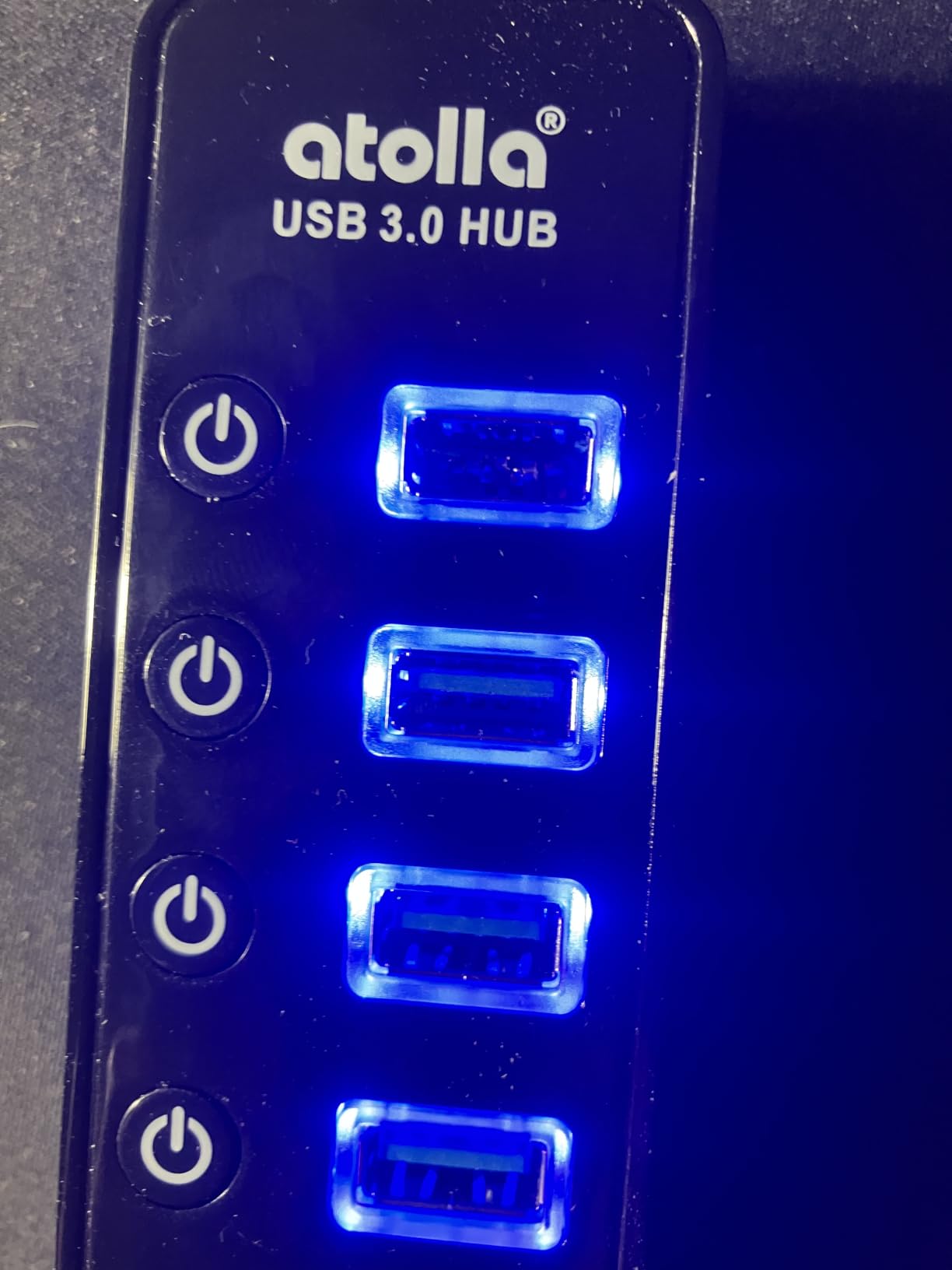 Powered USB Hub 3.0, Atolla 8-Port USB 3.0 Data Hub Splitter with One Smart Charging Port and Individual On/Off Switches and 5V/4A Power Adapter USB Extension for MacBook, Mac Pro/Mini and More customer photo 2