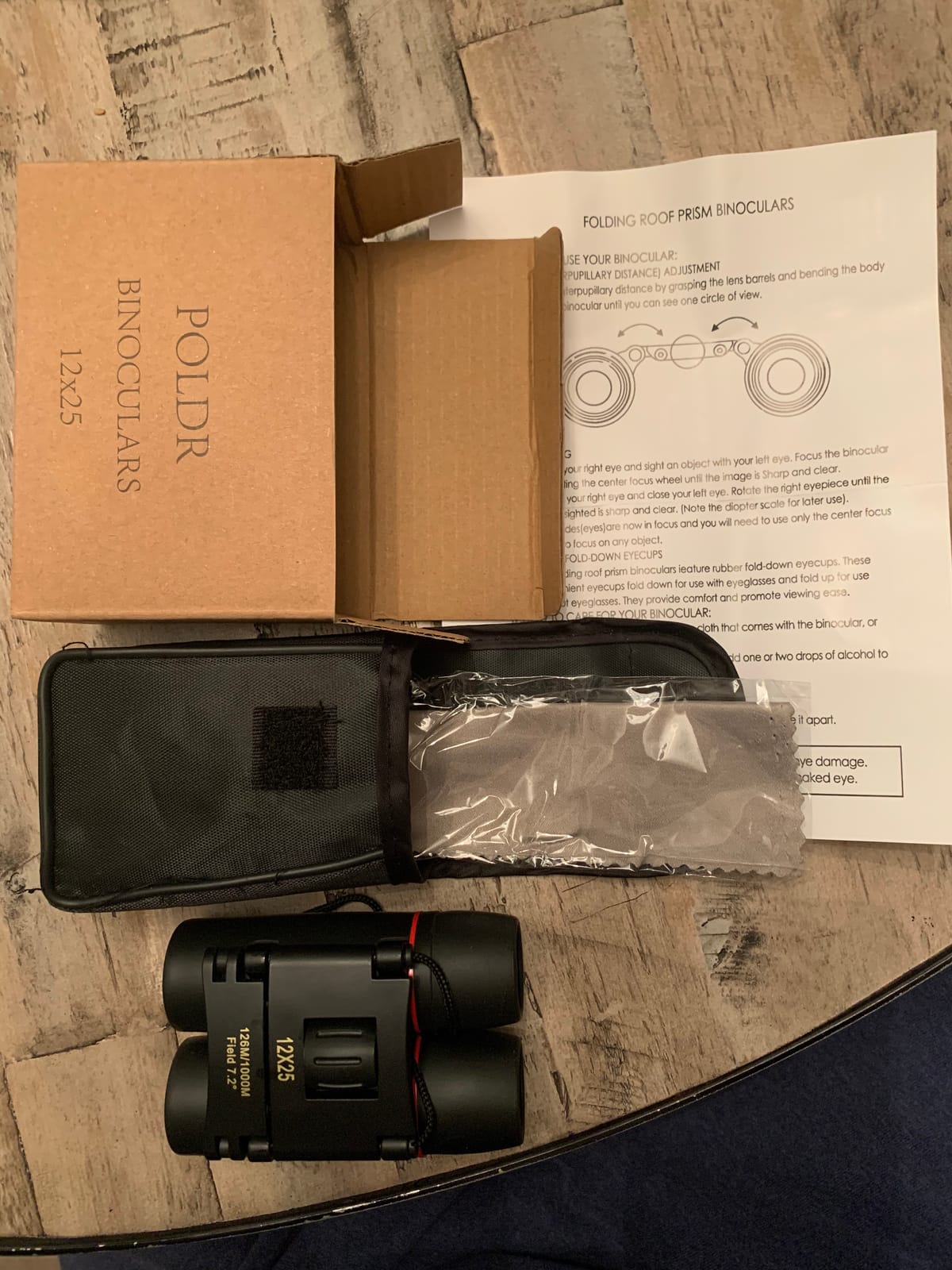 POLDR 12X25 Small Pocket Binoculars Compact for Adults | Mini Portable, Easy Focus, Crystal Clarity for Bird Watching, Concert, Opera, Cruise, Travel, Hiking customer photo 1