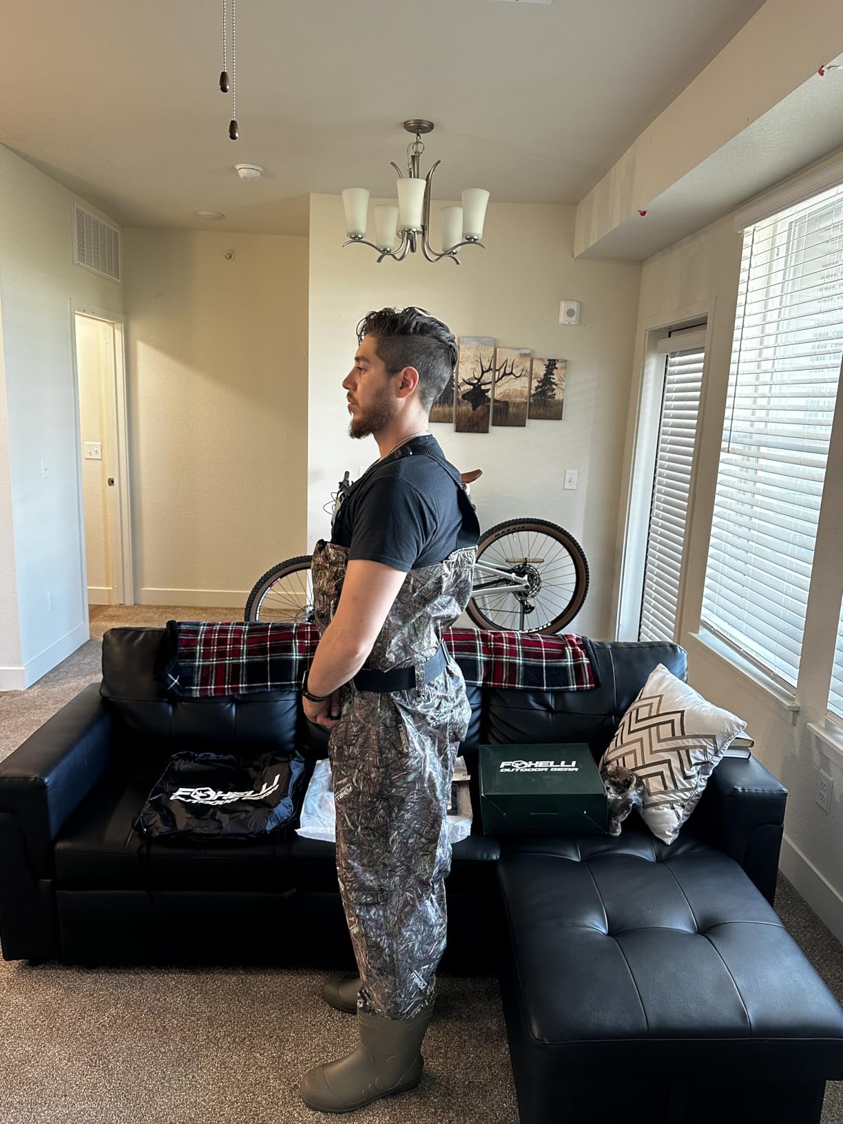 Foxelli Chest Waders - Waterproof 2-ply Nylon/PVC Camo Hunting Fishing Waders for Men and Women with Boots customer photo 1