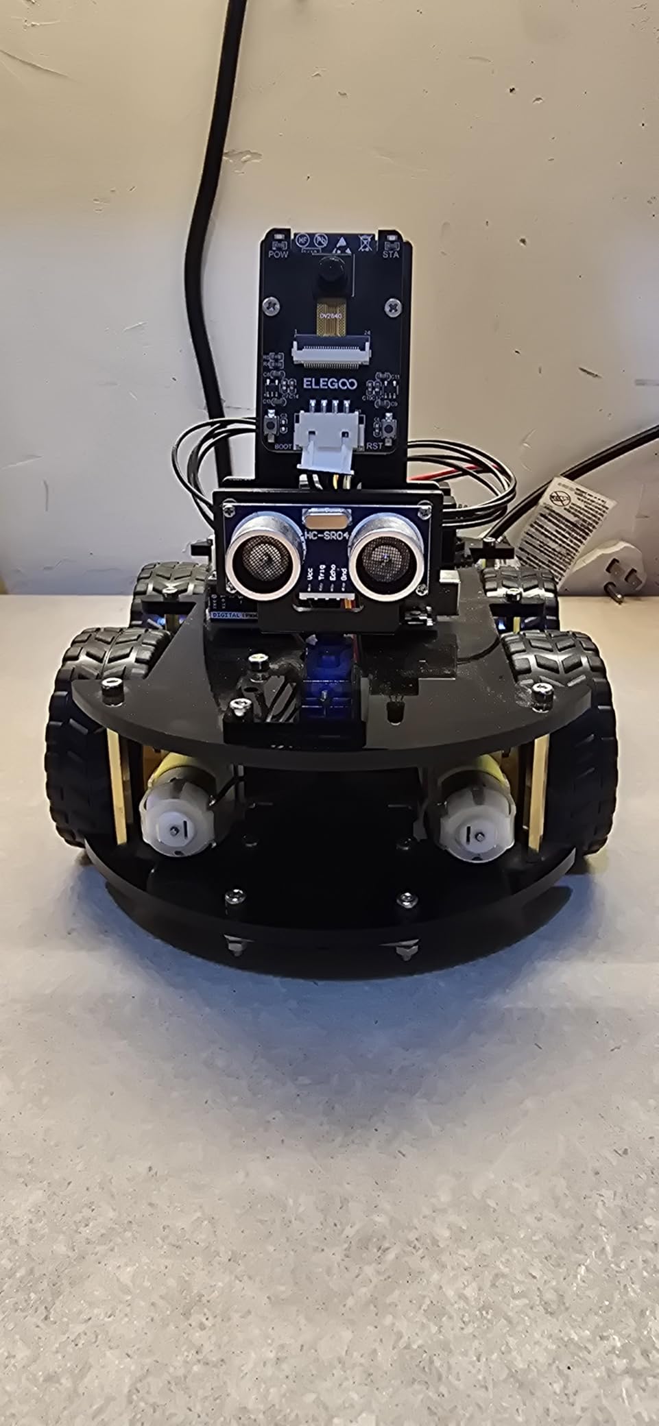 ELEGOO UNO R3 Smart Robot Car Kit V4 with Camera, Compatible with Arduino | FPV Video, Line Tracking, Obstacle Avoidance, Auto Follow, App & IR Control, Class STEM Building & Coding Kit, Gift for 12+ customer photo 2