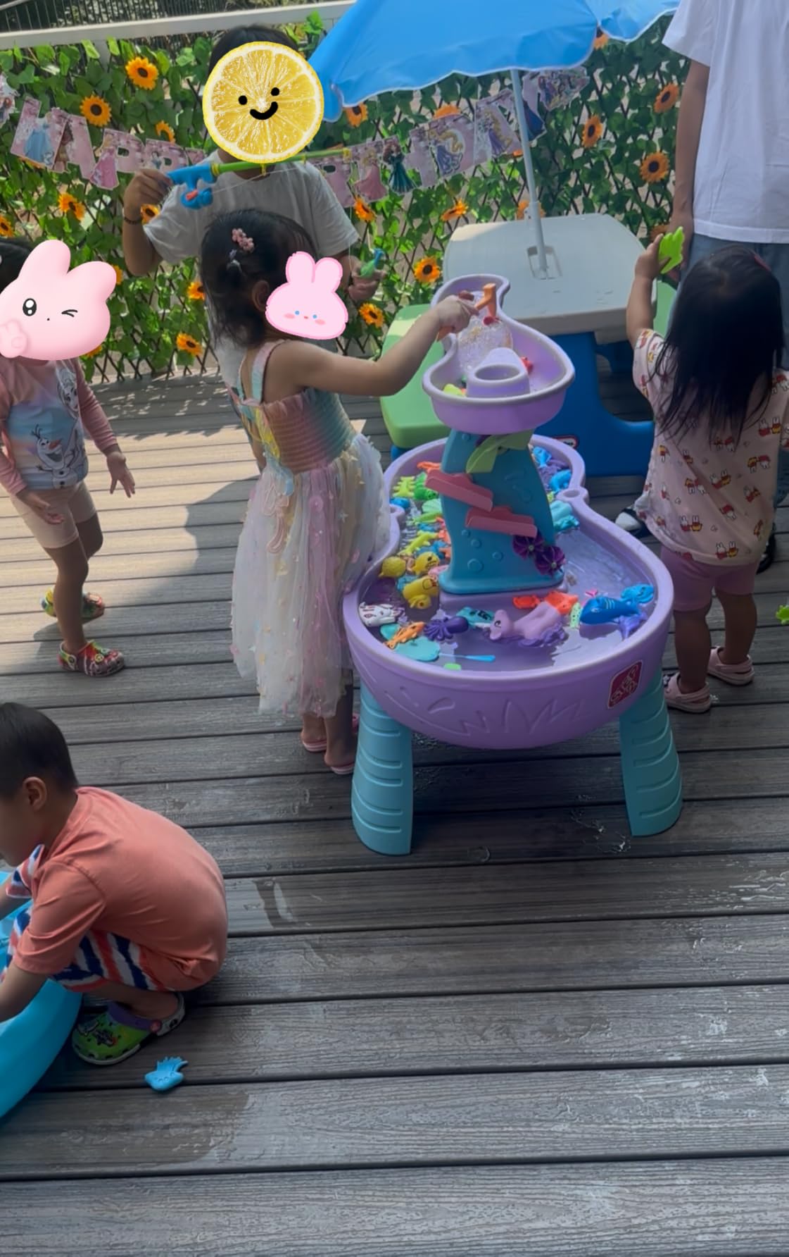 Step2 Rain Showers and Unicorns Water Table for Kids, Toddler Outdoor Sensory Play Table, 13 Accessories, Pink, Ages 18 Months+ customer photo 2