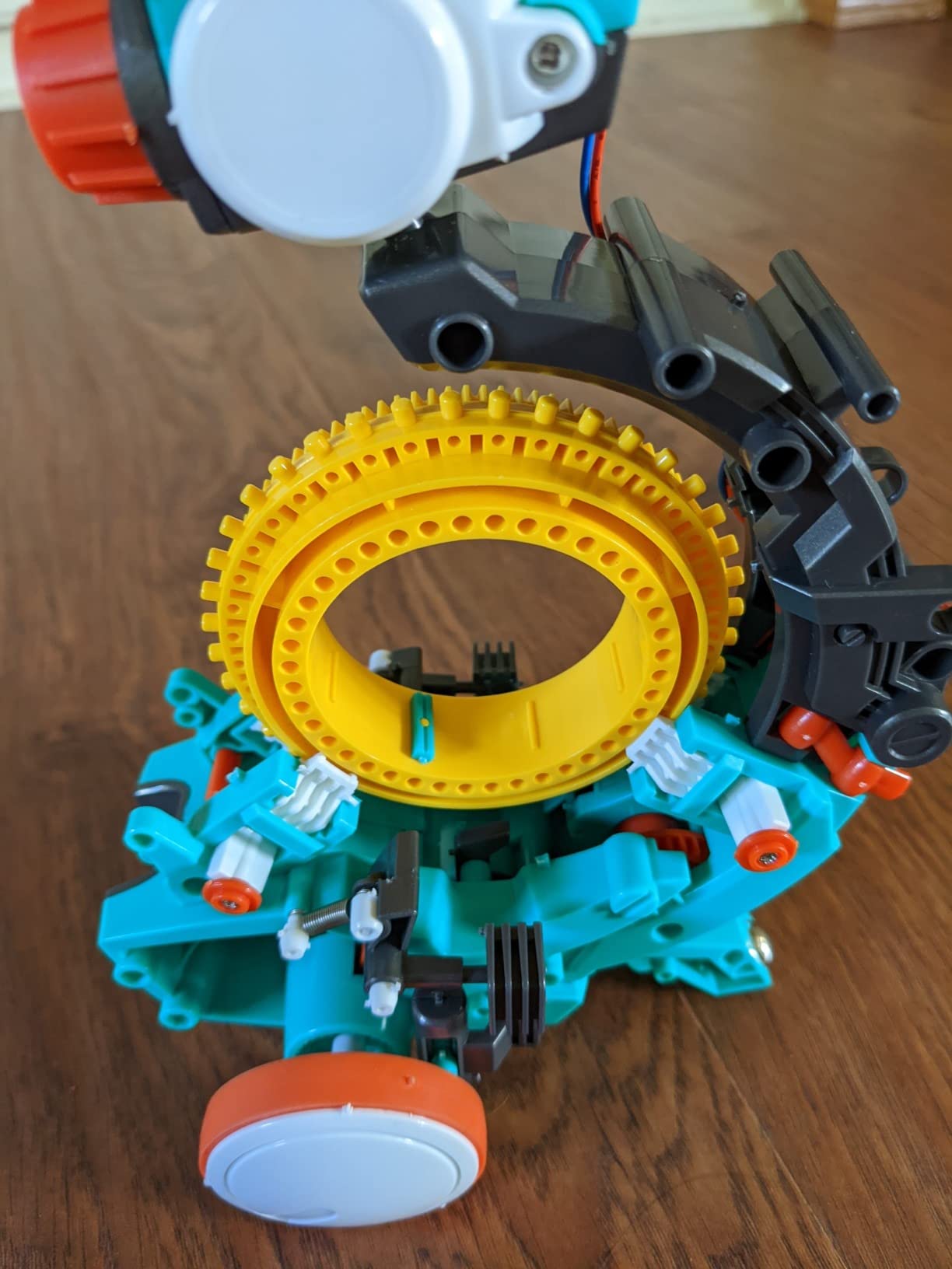 Teach Tech Mech 5, Mechanical Coding Robot, Coding Wheel Makes Robot Throw, Lift, kick, Draw and More, Ages 10 and Older customer photo 2