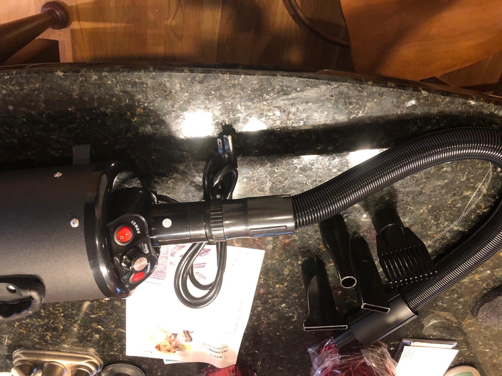 PETNF 4-Nozzle High Velocity Dog Dryer, 3.2HP Pet Grooming Blower - Adjustable Speed & Temperature, Fast Drying for Golden Retrievers, Huskies, German Shepherds & Thick Coats, Low Noise Design customer photo 1