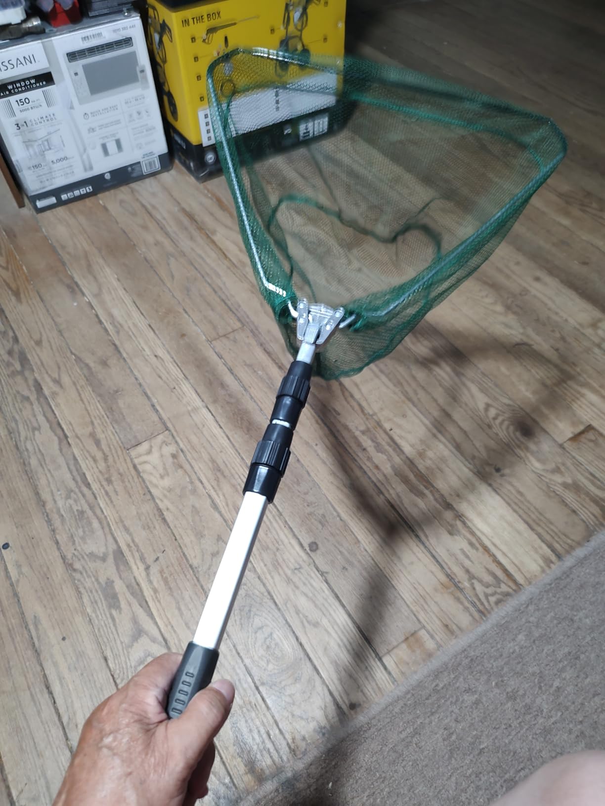 RESTCLOUD Fishing Landing Net with Telescoping Pole Handle, Fishing net Freshwater for Kids Men Women, Extend to 40-63 Inches customer photo 2