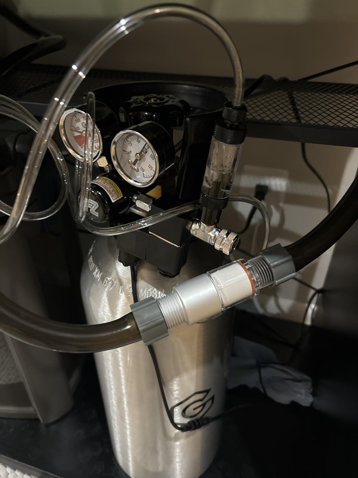 FZONE Aquarium Co2 Regulator DC Solenoid with Bubble Counter and Check Valve Plant Grow DIY CO2 System CGA320 Side Open Cylinder customer photo 2