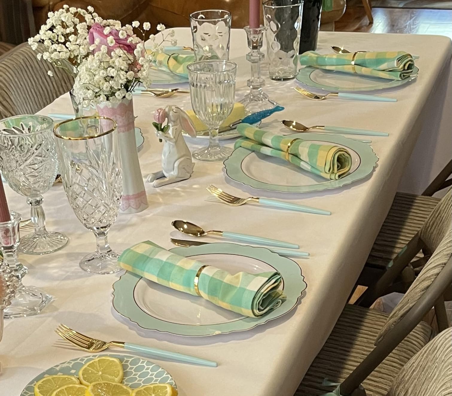 Urban Villa Cloth Napkins Cotton 20x20 (Set of 12) Red Stripes customer photo 1