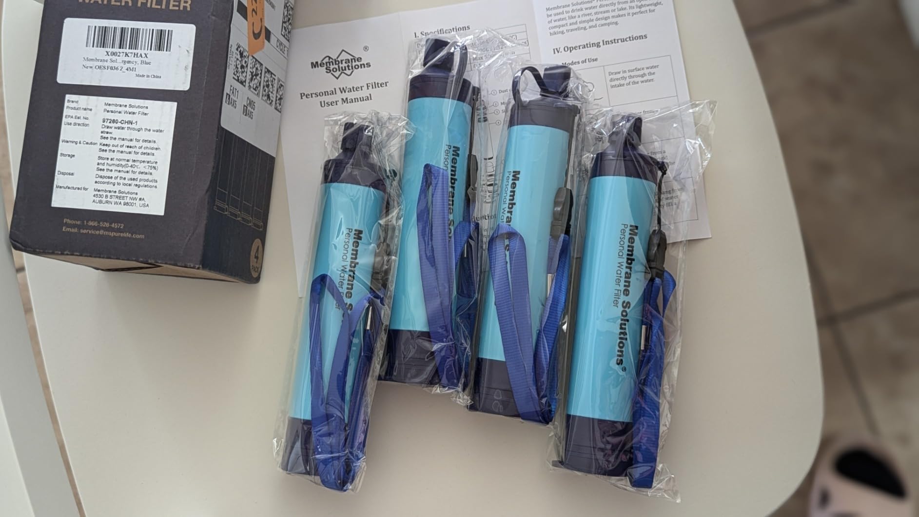 Membrane Solutions Personal Water Filter Straw S1 customer photo 2