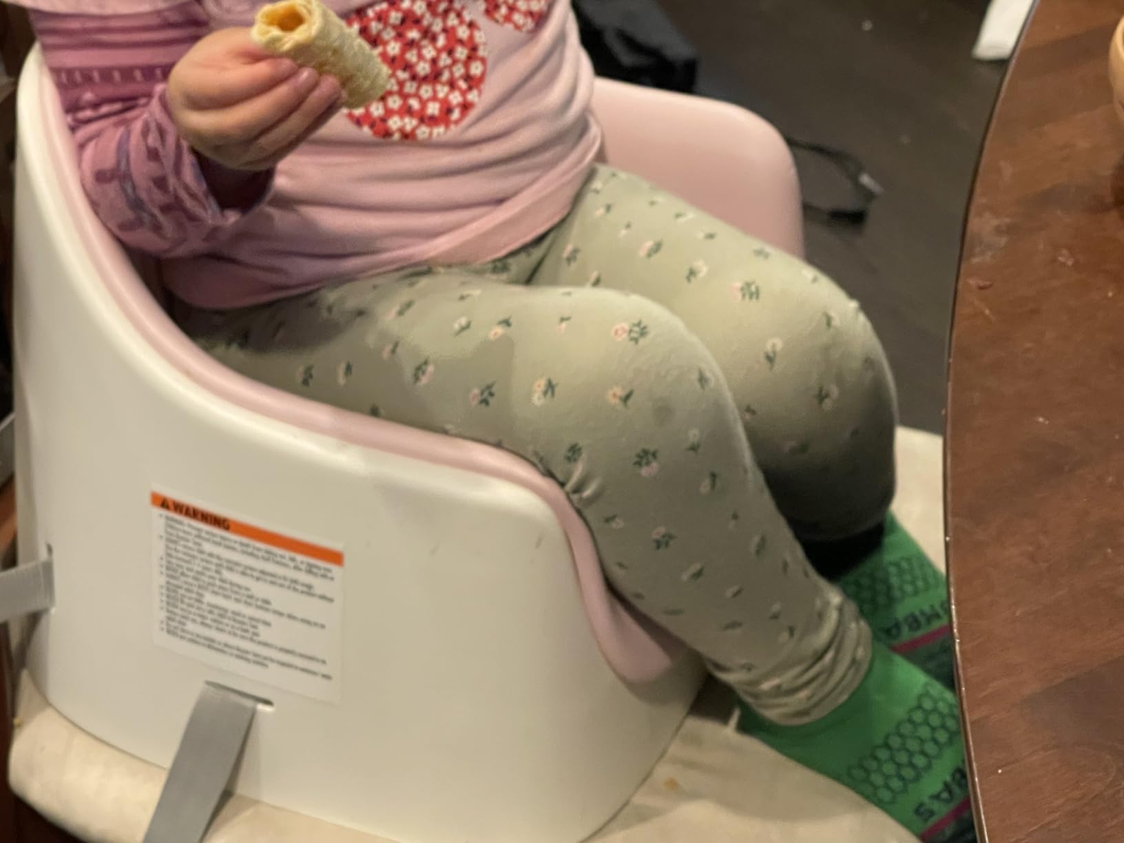 OXO Tot Nest Toddler Booster Seat for Kitchen with Removable Cushion, Gray | Portable Booster Seat With Straps, Attaches To Dining Table Chair, Removable Washable Cushion customer photo 2