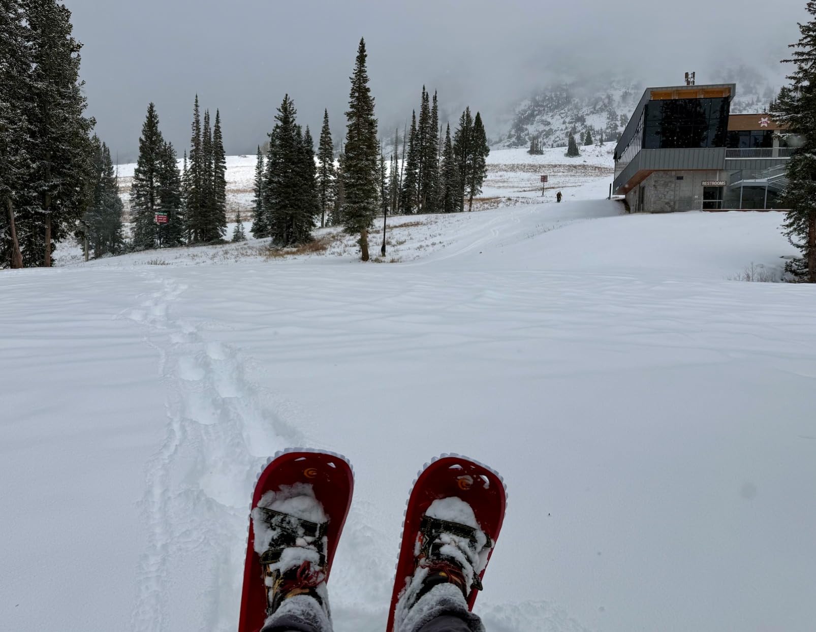 Crescent Moon EVA Unisex Ultralight EVA Foam Snowshoes for Men & Women Adults, for Hiking and Running, with Dual Density Rocker Cloud Deck and Ice Spikes customer photo 2