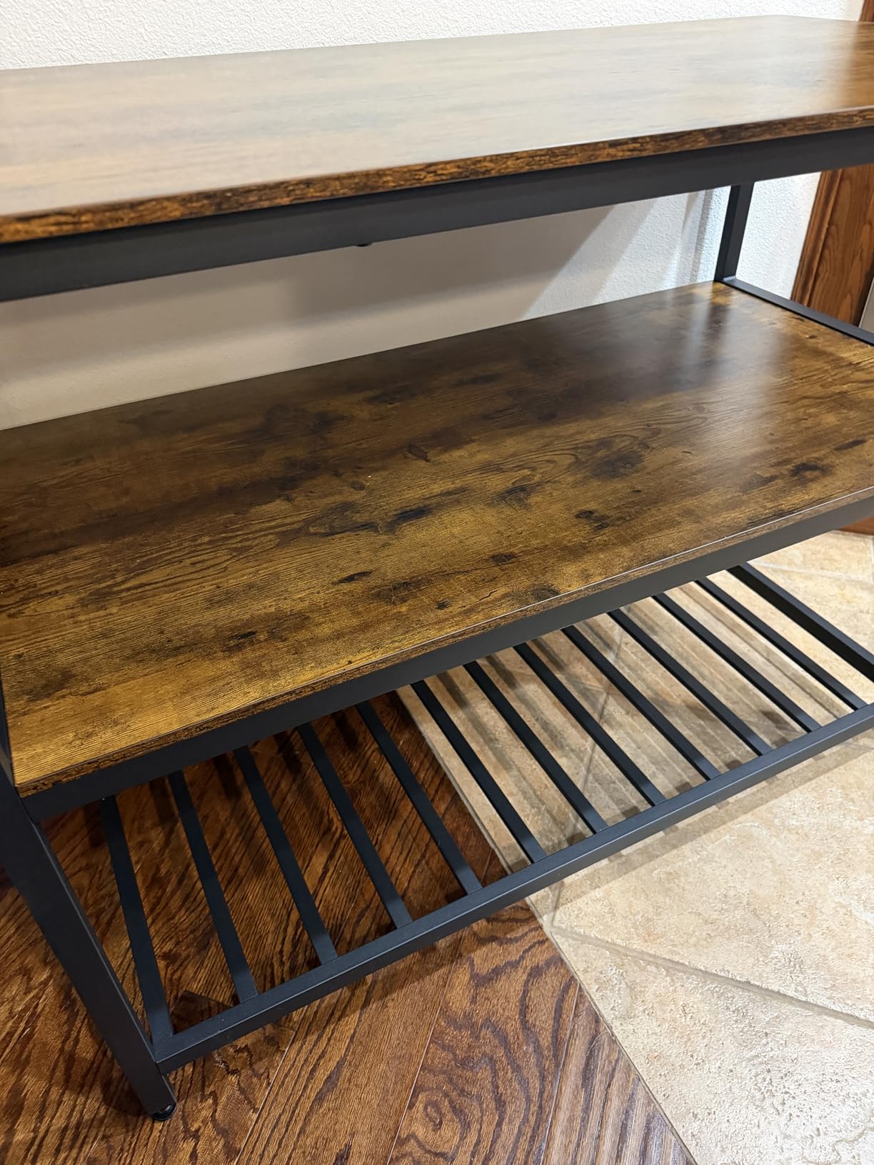 VASAGLE Kitchen Island with 3 Shelves, Storage Cabinet, Steel Structure customer photo 2