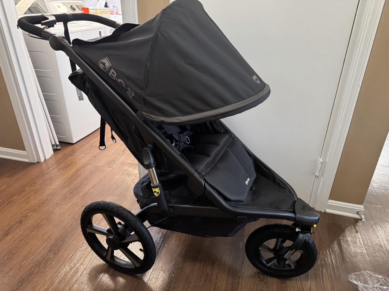 BOB Gear Alterrain Pro Jogging Stroller - Black | All Terrain, All Weather Jogger Stroller; SmoothShox Suspension & Air-Filled Tires; Car Seat Compatible customer photo 1