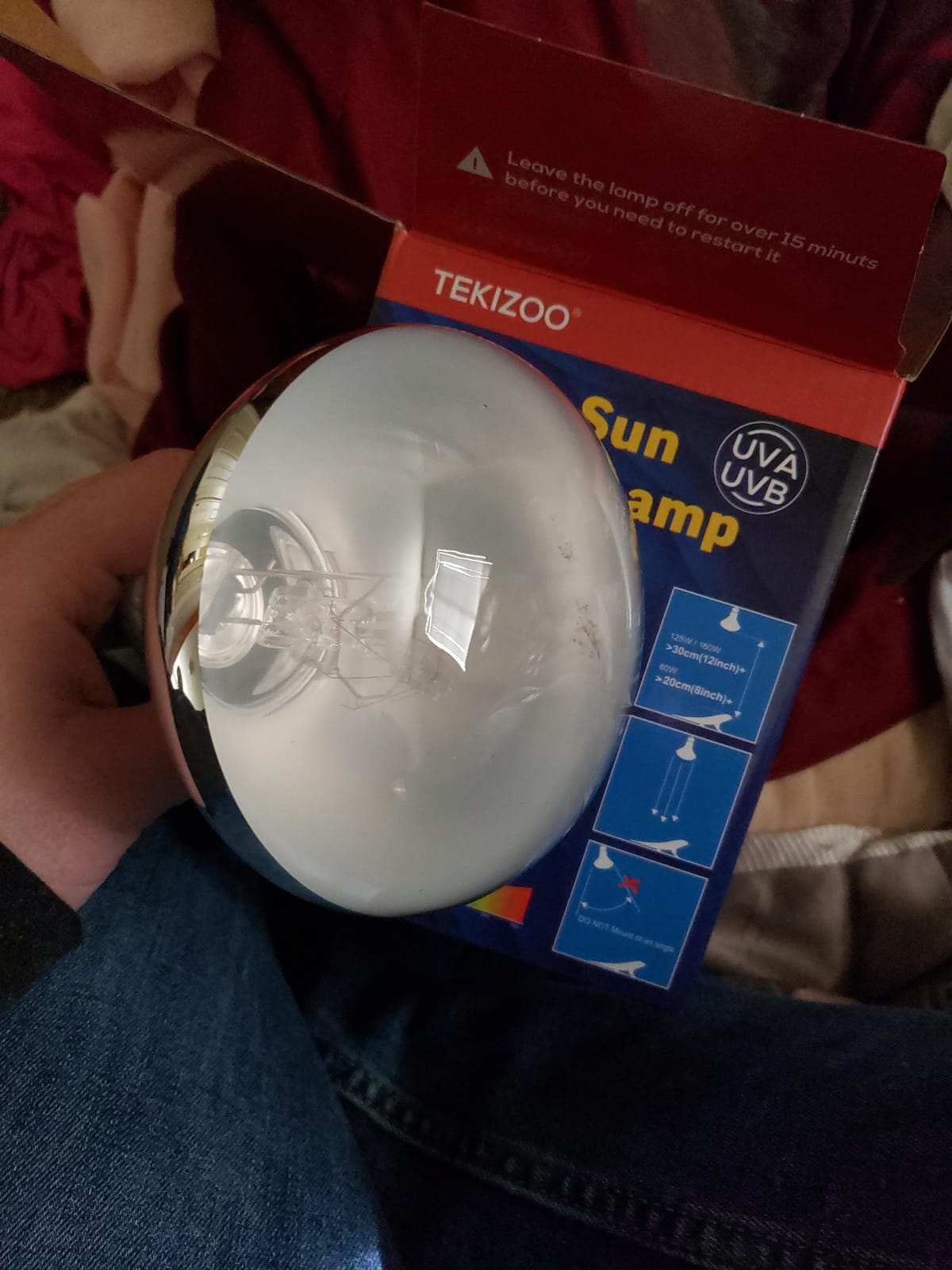 UVA UVB Sun Lamp High Intensity Self-Ballasted Heat Basking Lamp/Light/Bulb for Reptile and Amphibian (125W) customer photo 1