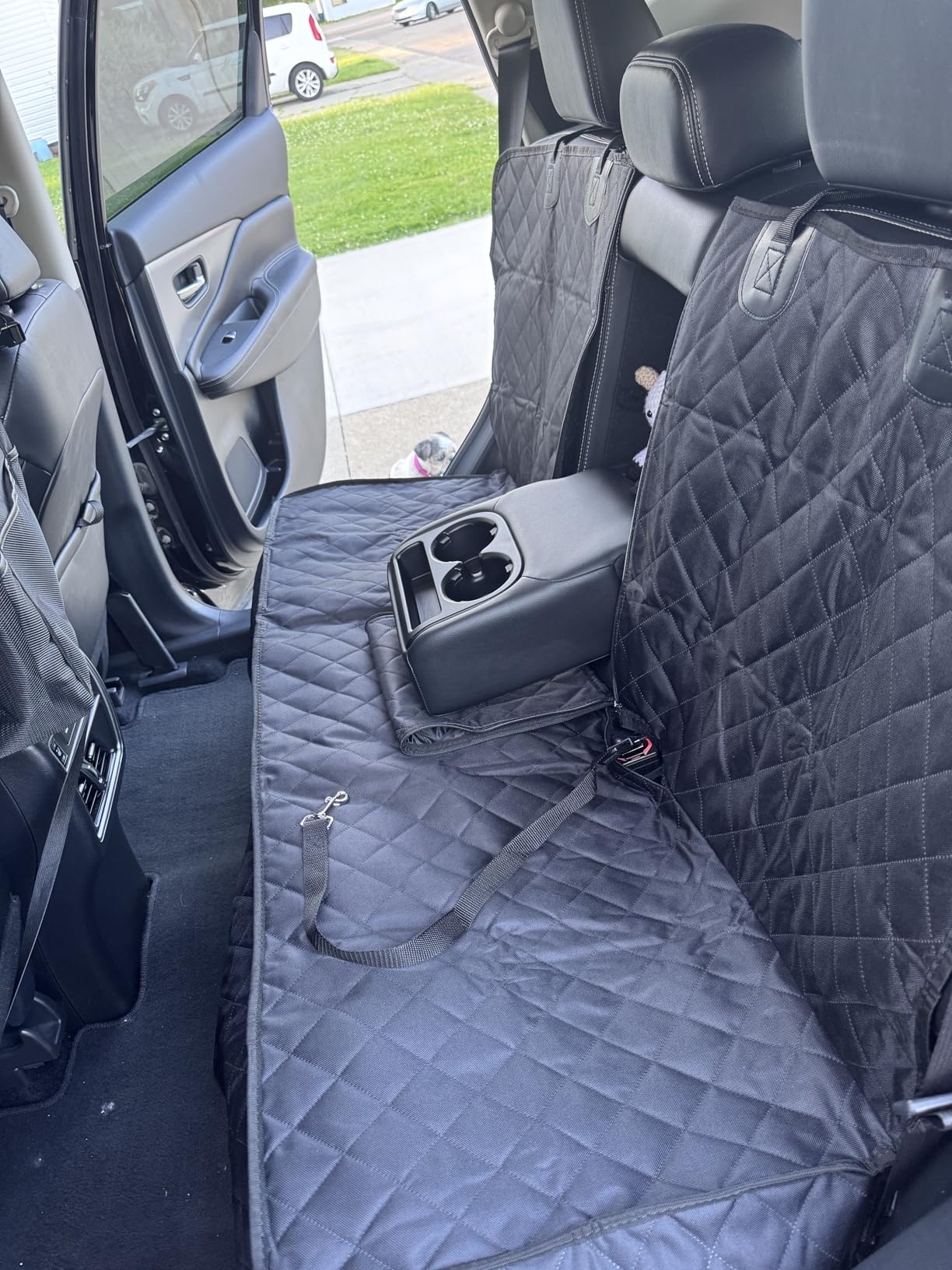 Yuntec Dog Car Seat Cover, Back Seat Cover for Dogs Pet Car Seat Protector | Waterproof Rear Seat Cover Durable Car Seat Cover, fits Middle Armrest for Most Cars SUVs Trucks (53