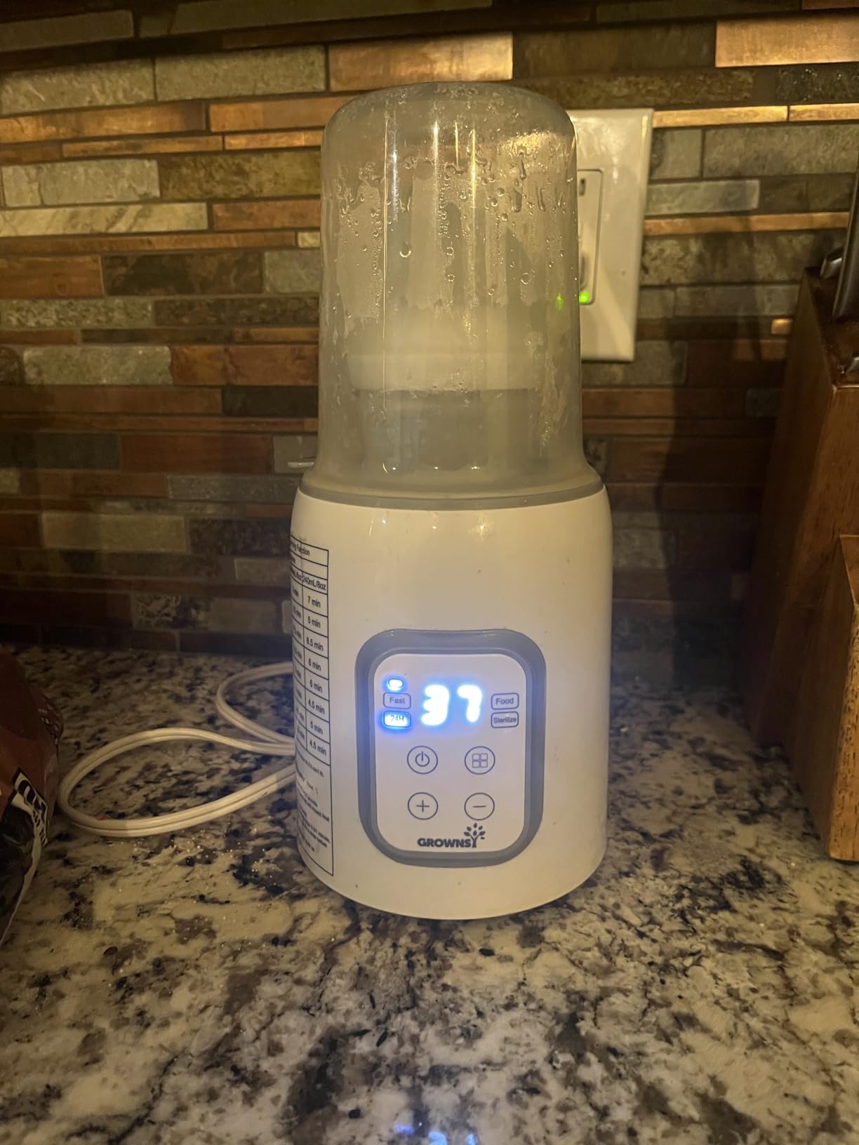 Grownsy 8-in-1 OG Fast Bottle Warmer with Timer, Gray | Fast & Even Heating, Nutri-Preserve, Safe Material, Precise Temp, Easy Operation, Multi-Use Bottle Warmer for All Feed Stages customer photo 1