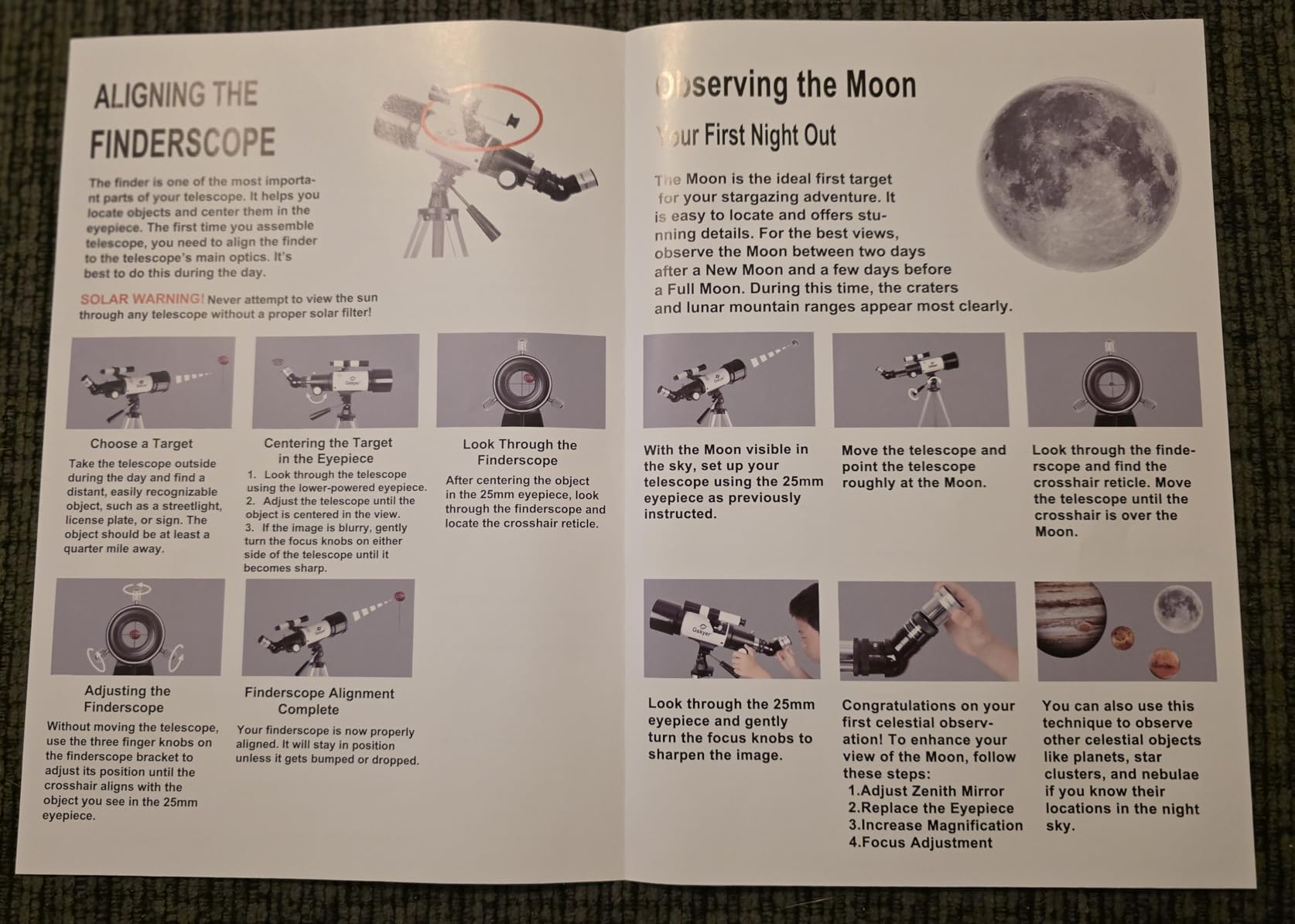 Gskyer Telescope, 70mm Aperture 400mm AZ Mount Astronomical Refracting Telescope for Kids Beginners - Travel Telescope with Carry Bag, Phone Adapter and Wireless Remote customer photo 2