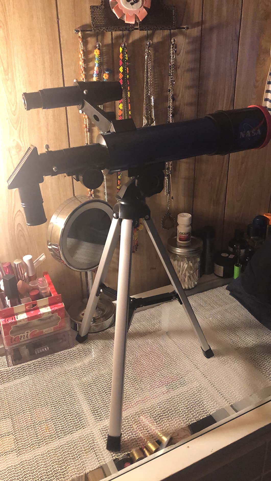 NASA Lunar Telescope for Kids Ages 8-12 with Tripod and Finder Scope | 90x Magnification, Two Eyepieces, Tabletop Tripod, Beginner Astronomy, Space Toys, NASA Birthday Gift customer photo 2