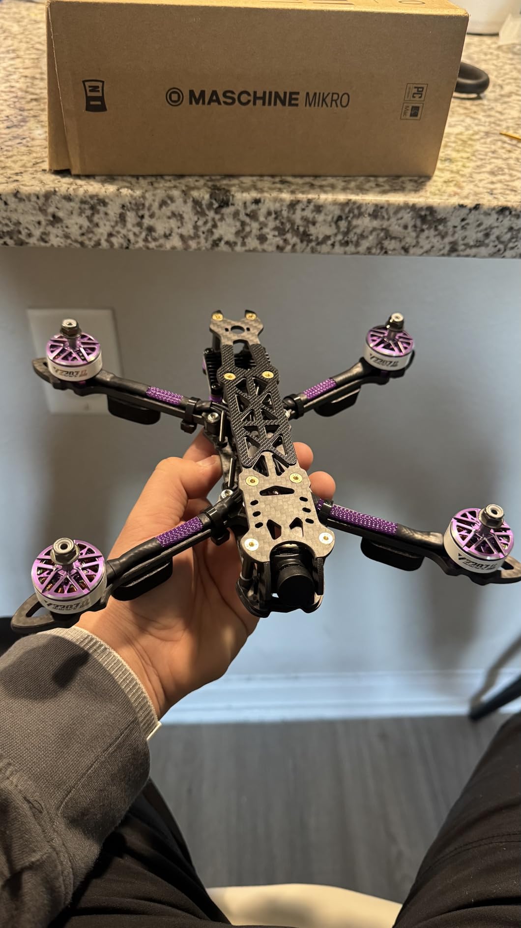 225mm FPV Racing Drone Frame Carbon Fiber 5 inch Quadcopter Freestyle Frame Kit with Lipo Battery Strap customer photo 2