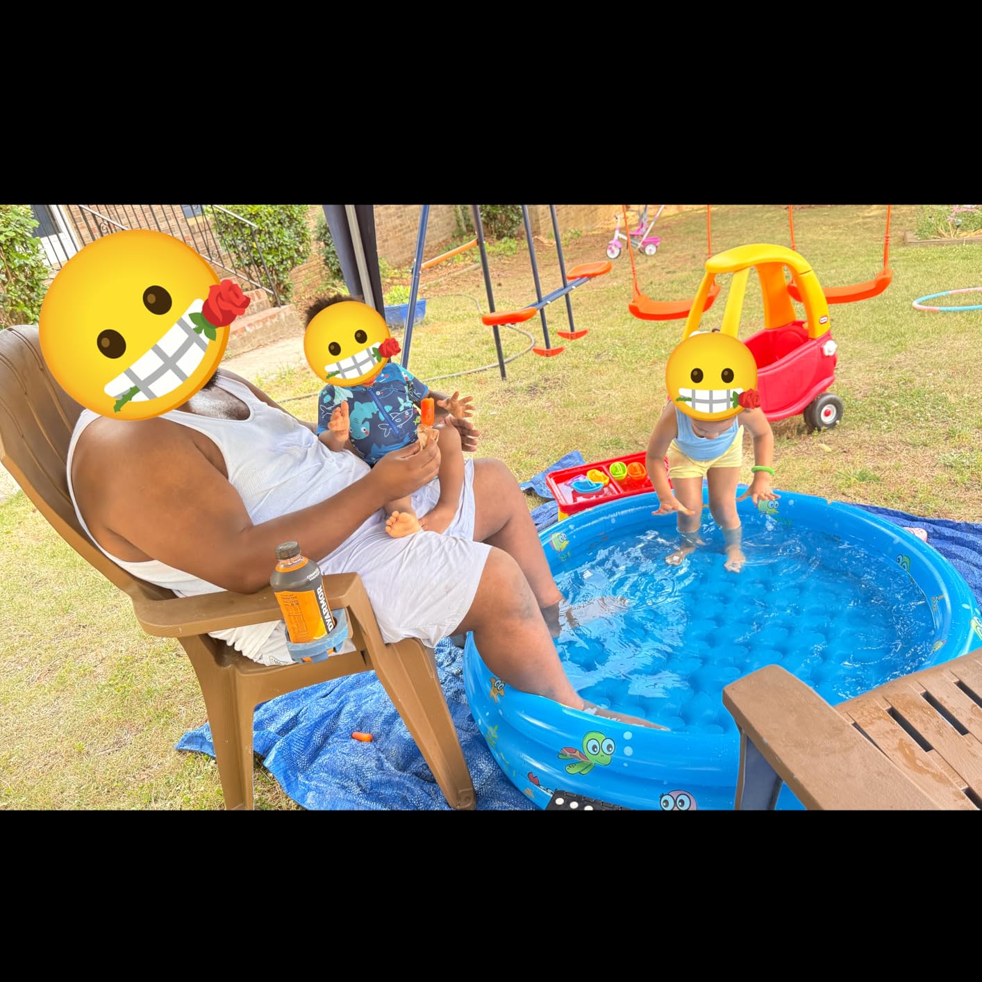 Garden Round Inflatable Baby Swimming Pool, Portable Inflatable Child/Children Little Pump Pool,Kiddie Paddling Pool Indoor&Outdoor Toddler Water Game Play Center for Kids/Girl/Boy customer photo 1