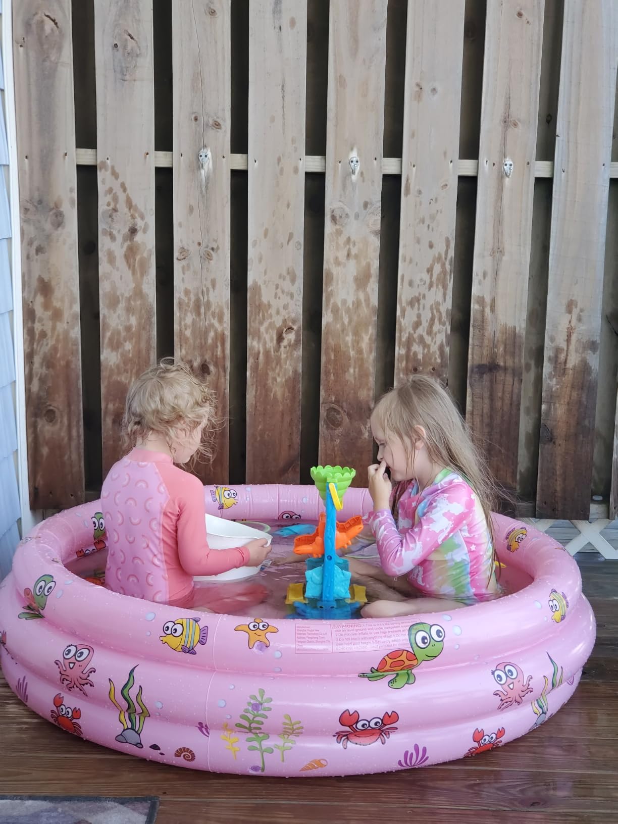Garden Round Inflatable Baby Swimming Pool, Portable Inflatable Child/Children Little Pump Pool,Kiddie Paddling Pool Indoor&Outdoor Toddler Water Game Play Center for Kids/Girl/Boy customer photo 2