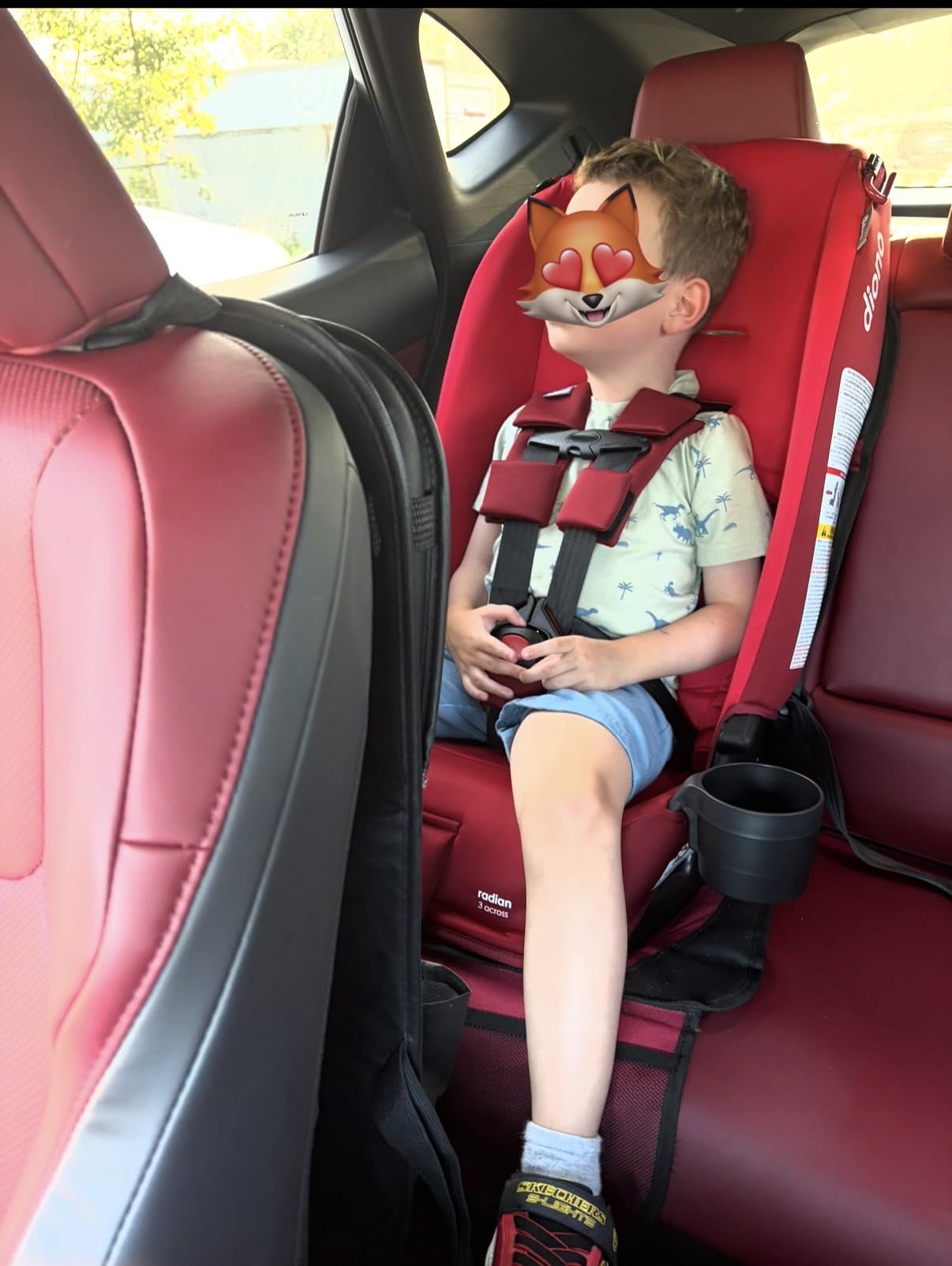 Diono Radian 3R, 3-in-1 Convertible Car Seat, Rear Facing & Forward Facing, 10 Years 1 Car Seat, Slim Fit 3 Across, Red Cherry customer photo 1