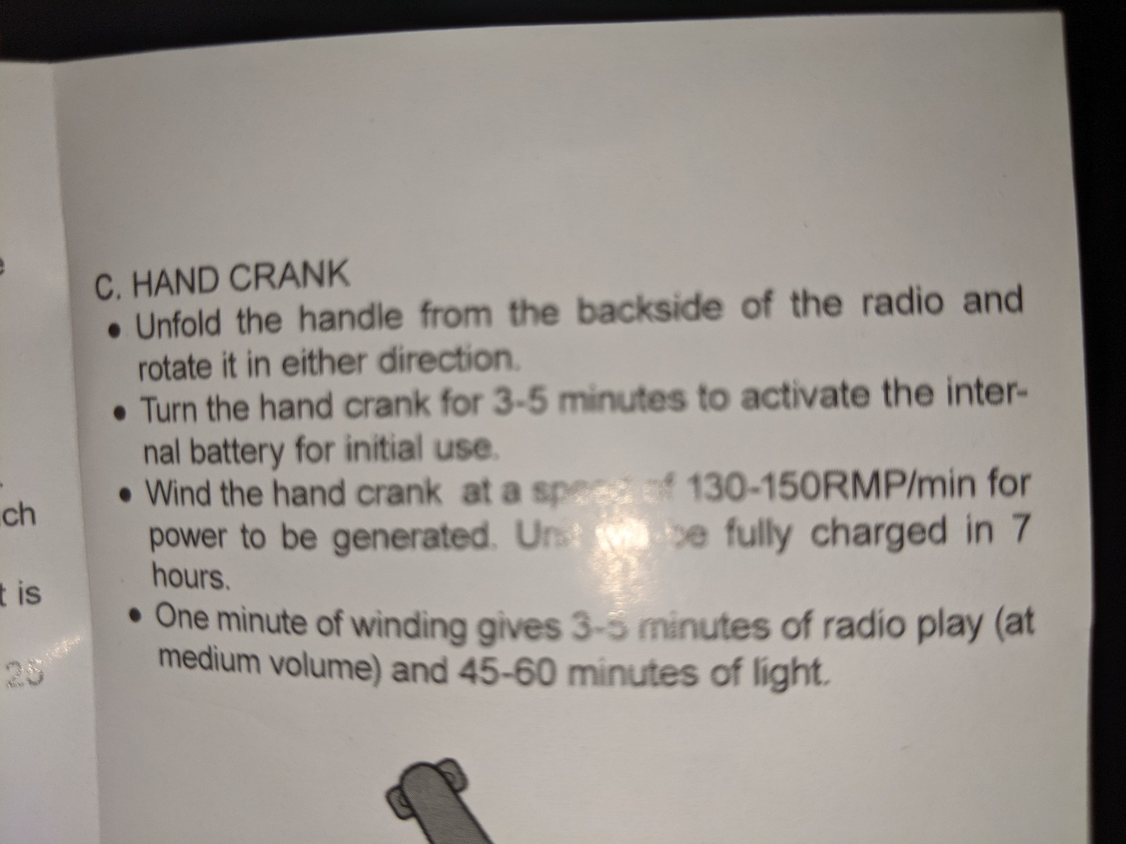 Emergency Radio with Flashlight & Reading Lamp, NOAA/AM/FM Weather Radio | Hand Cranked, Solar Powered, 4000mAh (7400mWh) Emergency Charger, SOS Alarm customer photo 1