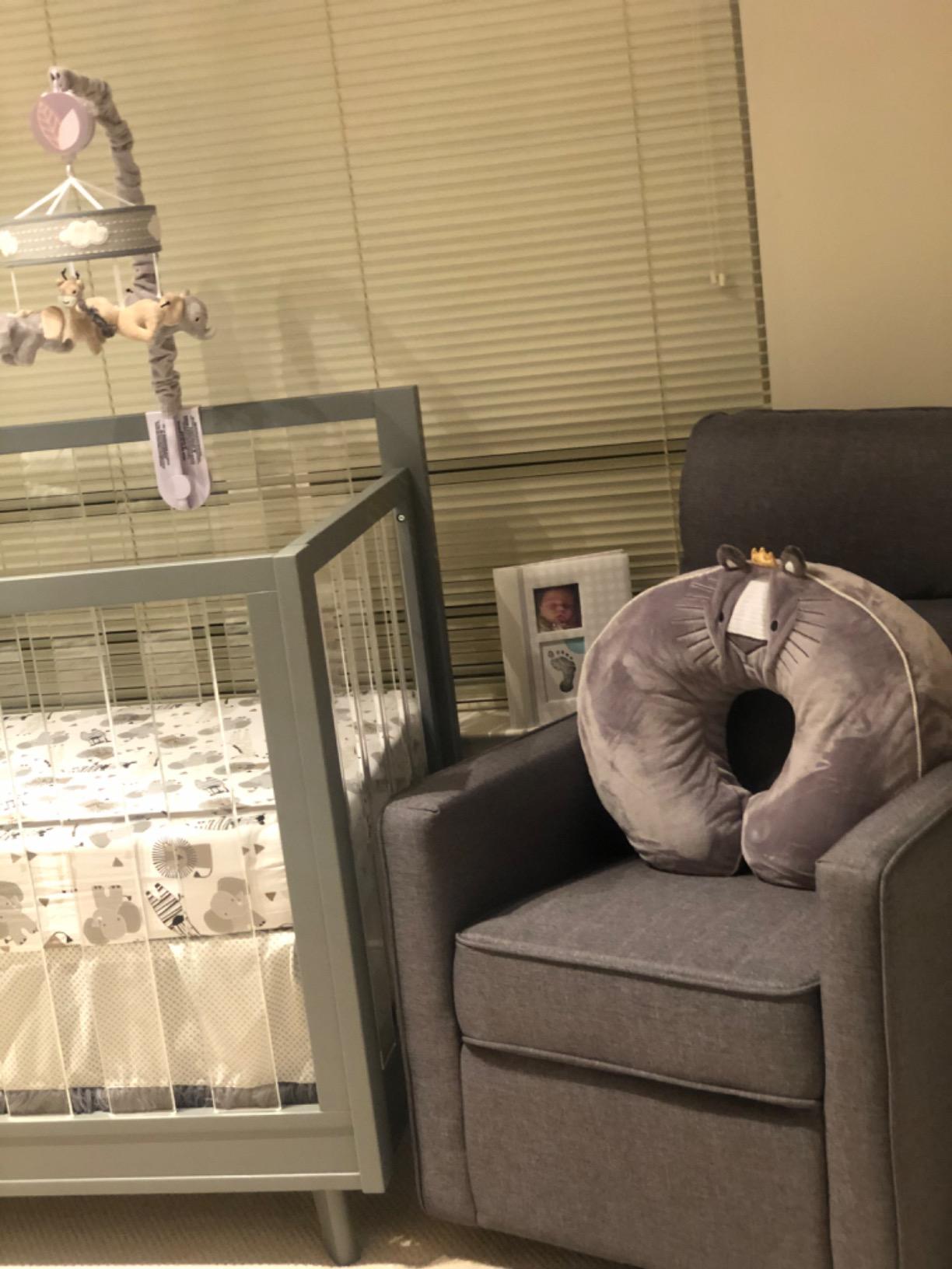 DaVinci Gabby Glider Recliner Nursery Chair w/ 360° Swivel - Misty Grey customer photo 1