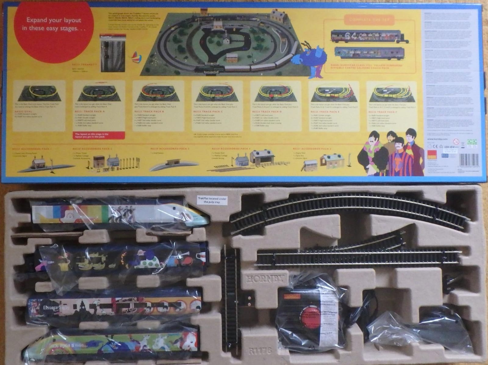 Hornby Electric Train Set - R1253T The Beatles Yellow Submarine - OO Gauge Train Starter Sets, Adult Vintage Trains, Small Hobby Model for Adults - with Tracks, MidiMat, Connecting Track, Controller customer photo 1