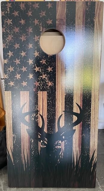 CornholeGamesUSA Pro Cornhole Boards Set | Made in USA | 3/4 Baltic Birch | No Bounce | Triple Thick Legs | Two Brace & Handles, Tournament 2x4 Regulation Set with Score Tower & Bags customer photo 2
