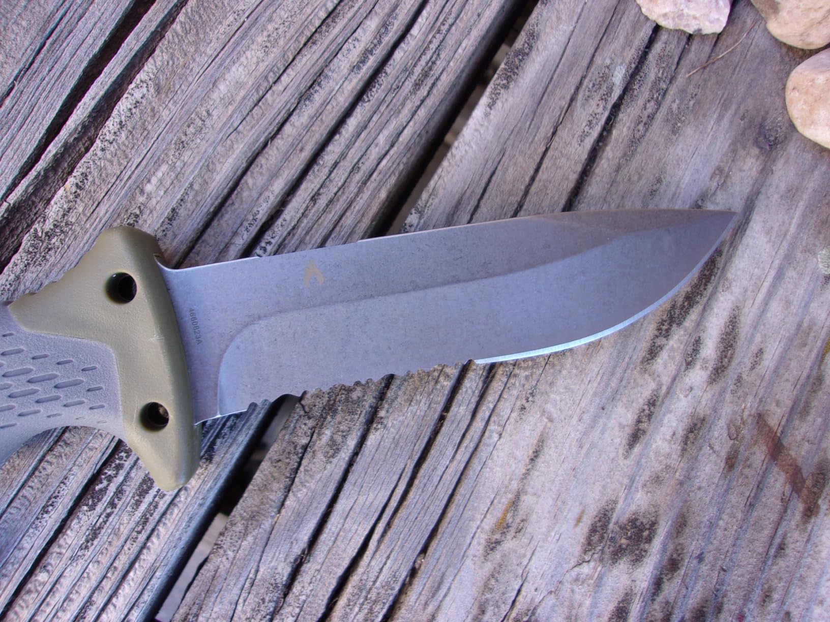 Gerber Ultimate Fixed Blade Knife w/Sheath, Knife Sharpener, Ferro Rod | Bushcraft & hunting knife, combo edge blade, whistle, sheath with integrated sharpener, fire starter, camping EDC tool customer photo 2