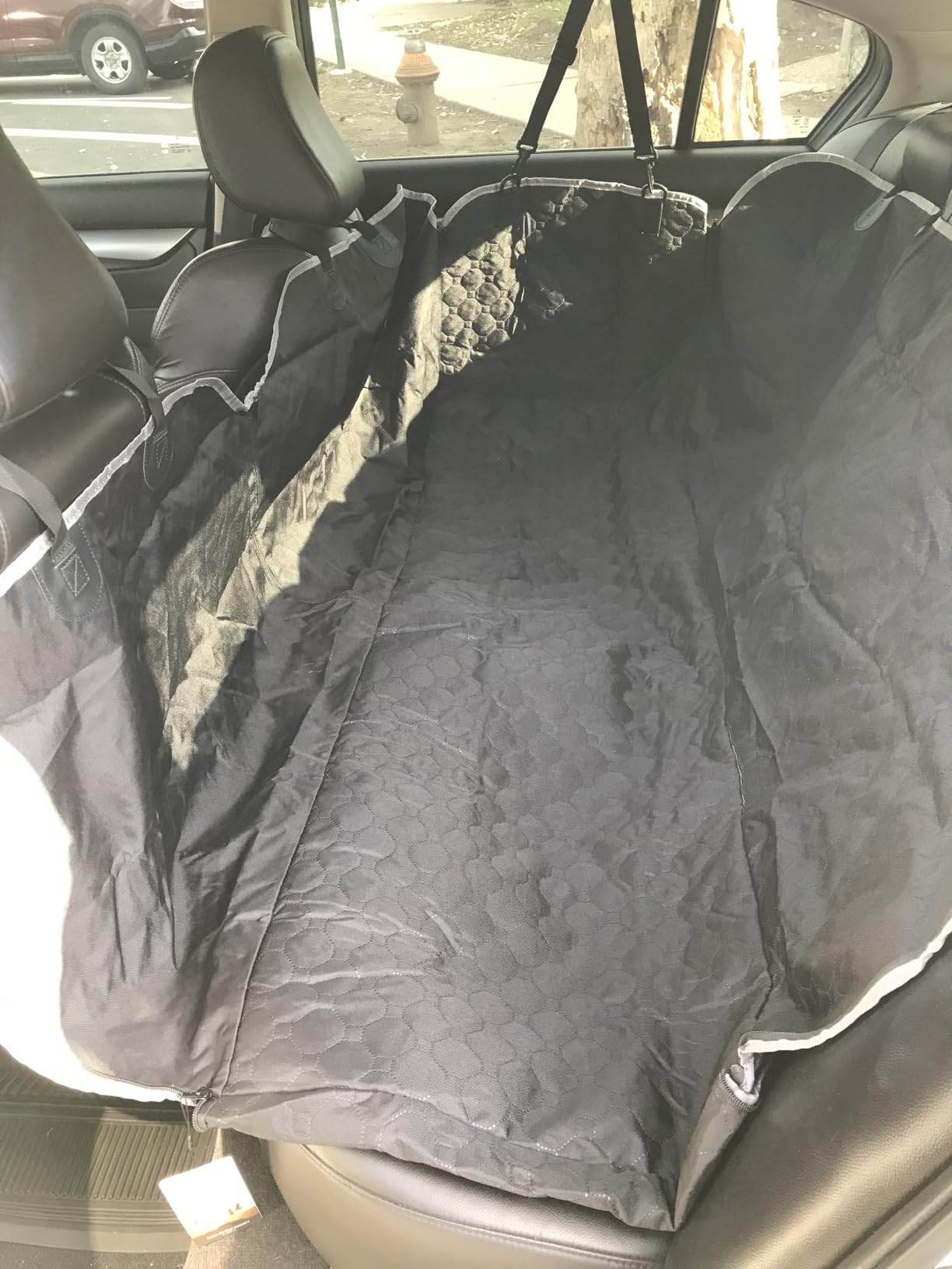 Mancro Dog Car Seat Cover for Back Seat, Waterproof Dog Hammock for Car | 600D Heavy Duty, Scratch-Resistant Back Seat Pet Cover for Dogs with PVC Nonslip Underside, Fits for Sedan, Trucks and SUVs customer photo 2