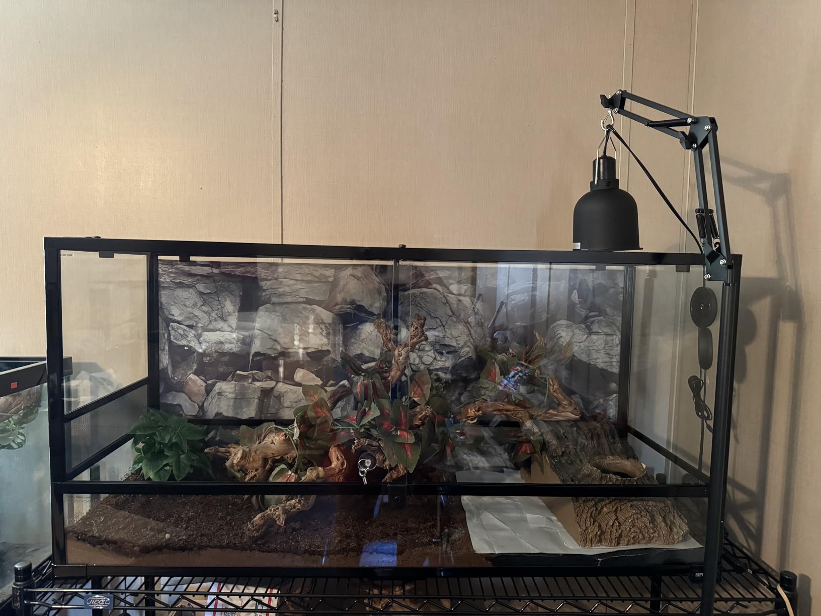 REPTI ZOO 85 Gallon Large Reptile Tank, Wide & Tall Tempered Glass Large Reptile Terrarium 47.2 x 17.7 x 23.6 inch for Tortoise Snake, Top Screen Ventilation & Anti Escape Lid customer photo 2