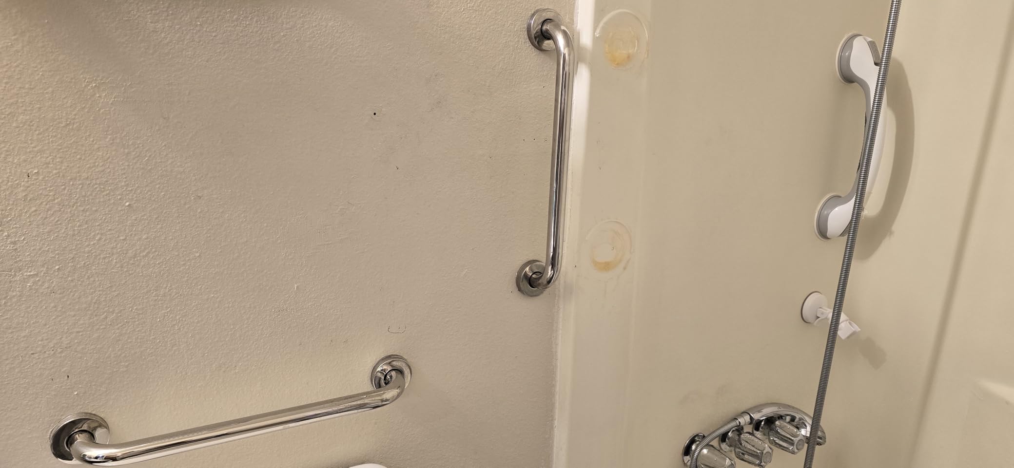 ZUEXT 2 Pack 24 Inch Brushed Nickel Stainless Steel Bath Shower Grab Bar customer photo 2