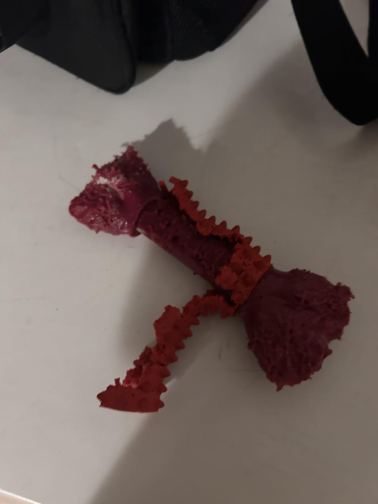 Tough Dog Toys for Aggressive Chewers: Beef Flavored Long Lasting Dog Bones for Large Dogs, Indestructible Dog Chew Toys to Keep Them Busy, Large Dog Toys for Medium & Large Breed, Red customer photo 1
