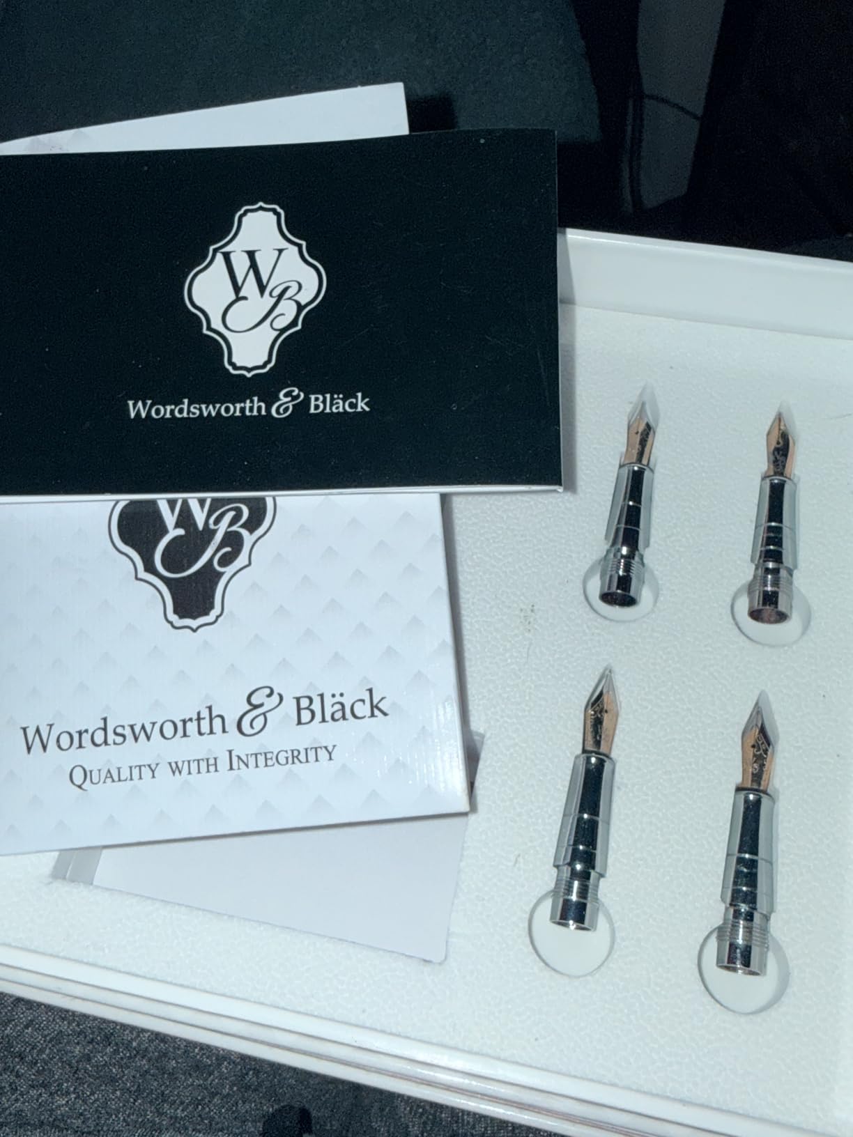 Wordsworth & Black Luxury Fountain Pen Set for Writing, 6 Nibs, Silver Gold customer photo 1