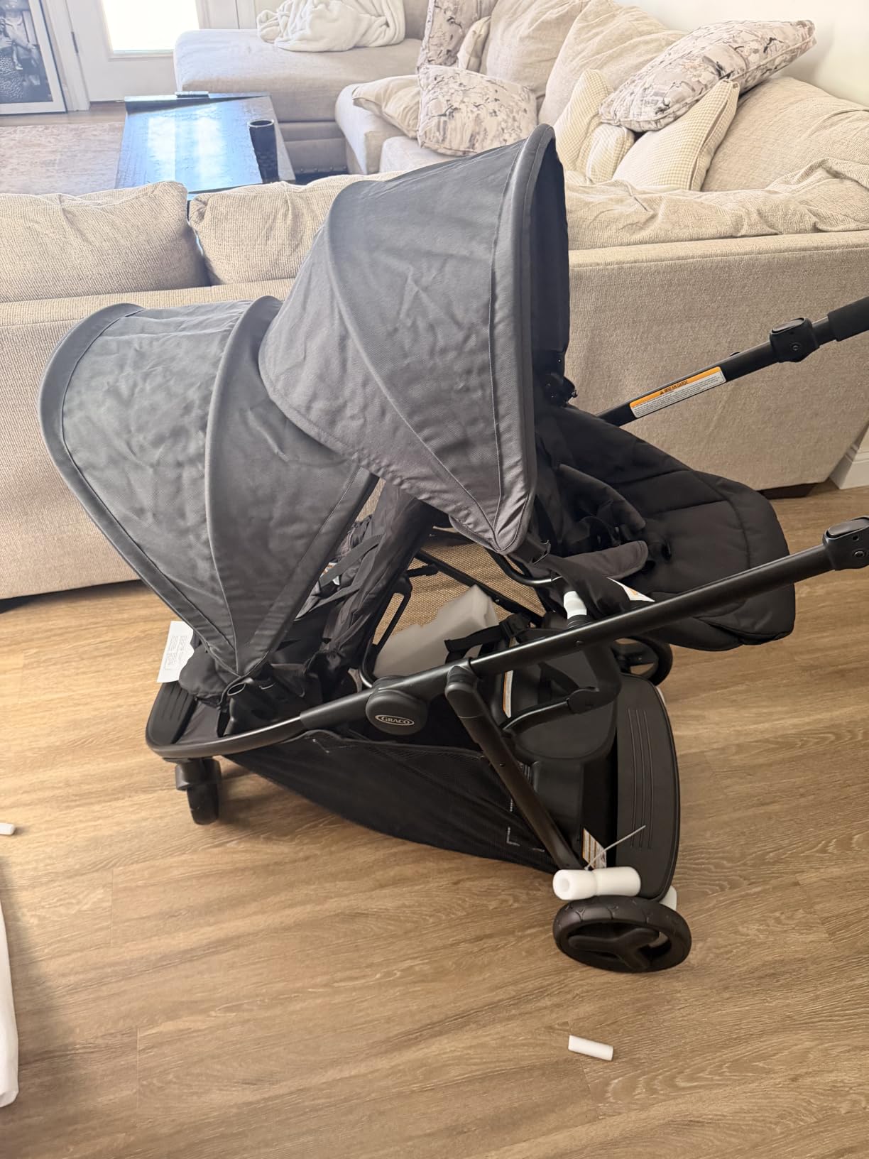 Graco Ready2Grow 2.0 Double Stroller, Twin Baby Stroller Features Bench Seat and Standing Platform Options, Compact Fold Perfect for Baby Travel, Rafa customer photo 1