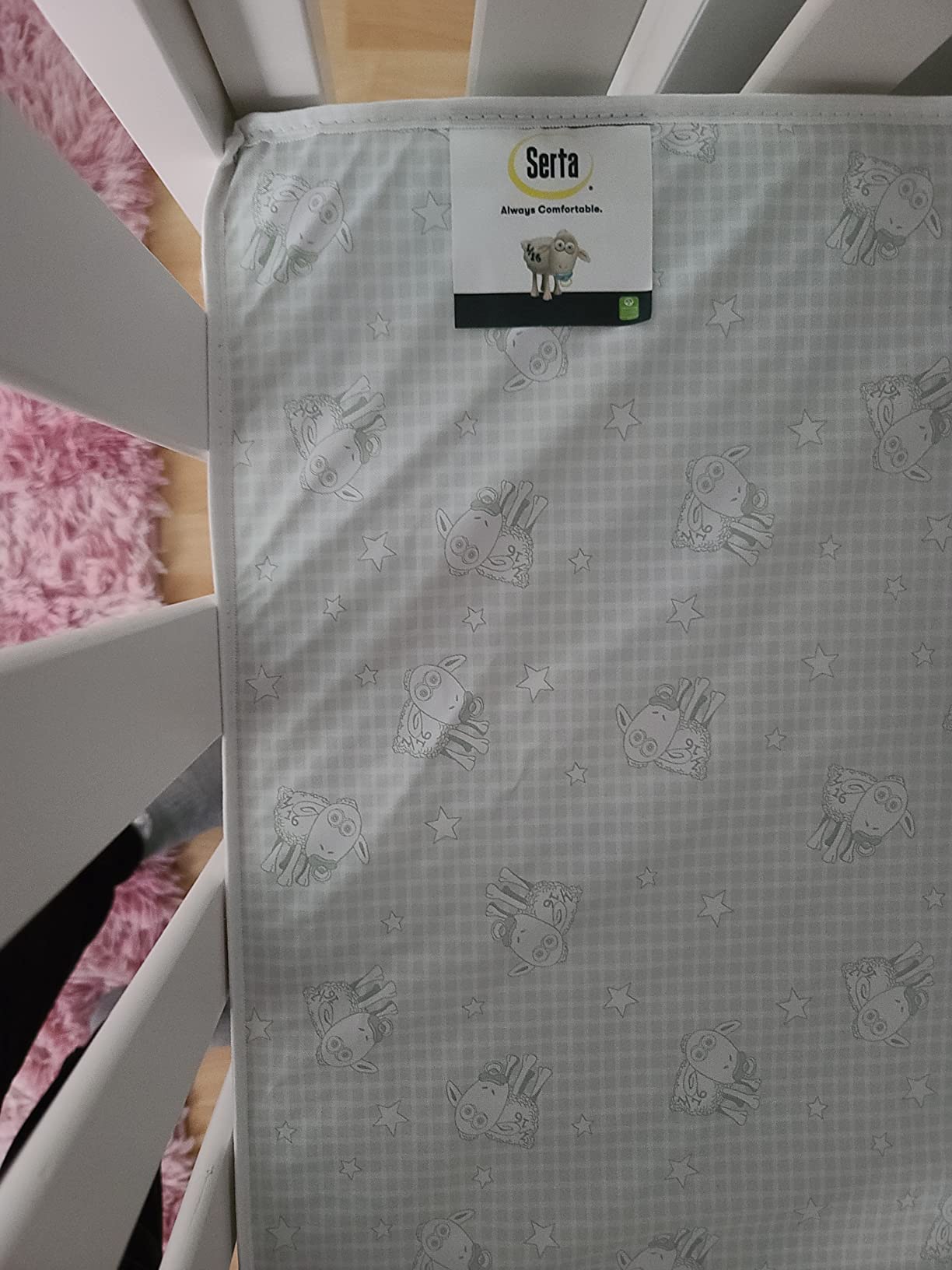 Serta Perfect Slumber Dual Sided Crib and Toddler Mattress - Waterproof - Hypoallergenic - Premium Sustainably Sourced Fiber Core -GREENGUARD Gold Certified (Non-Toxic) -7 Year Warranty - Made in USA customer photo 2
